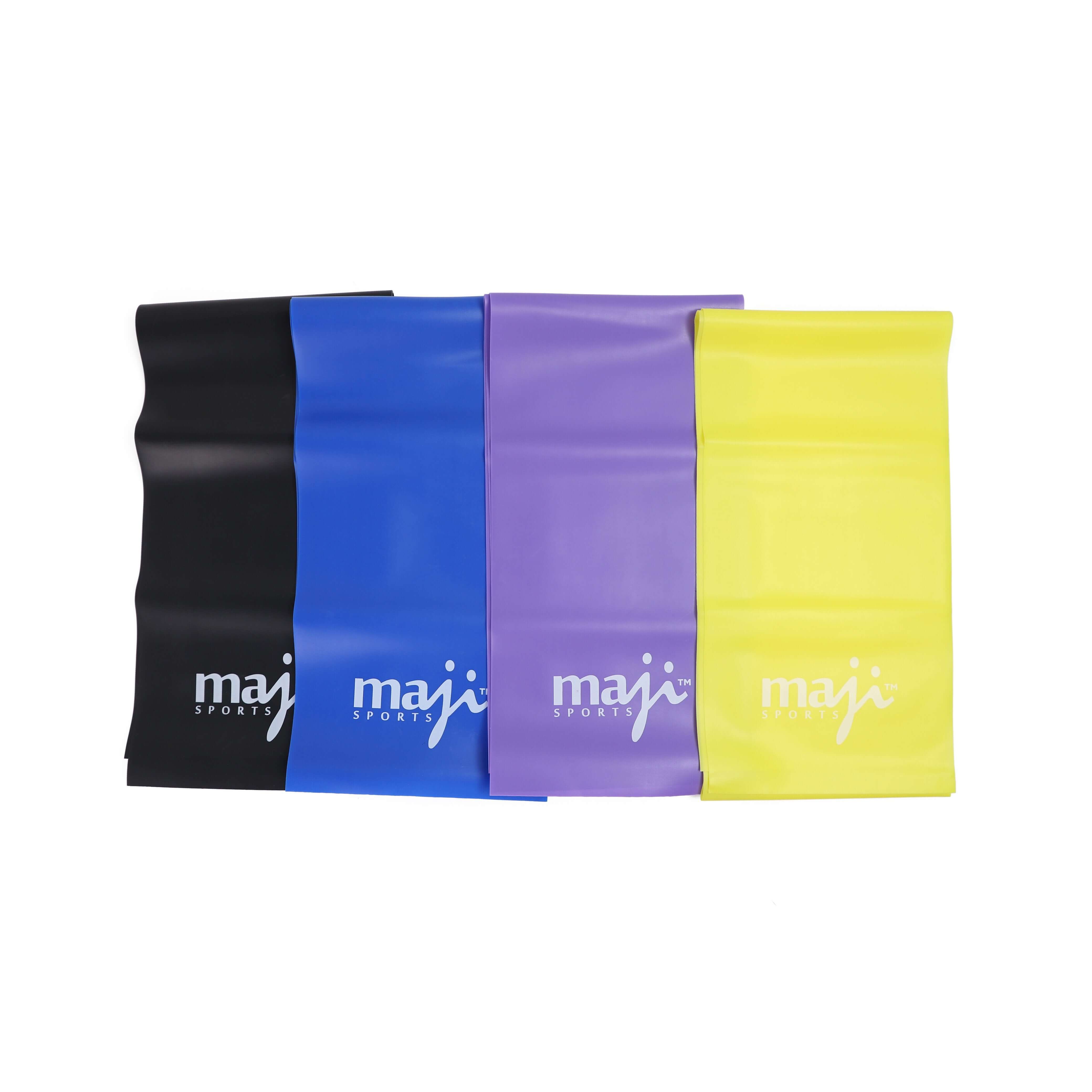 Maji Sports Full Body Exercise and Stretch Bands - Variable Resistance 4 Pack by Jupiter Gear
