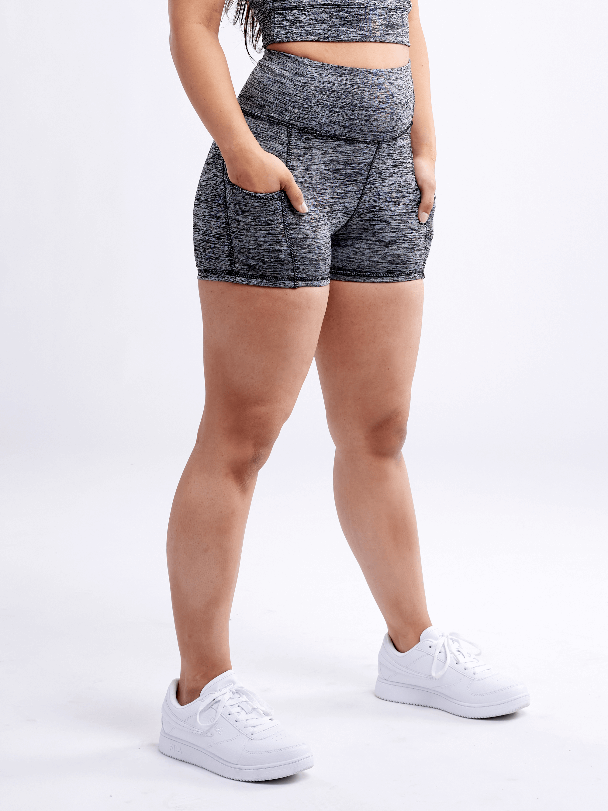 JupiterGear High-Waisted Athletic Shorts with Side Pockets by Jupiter Gear