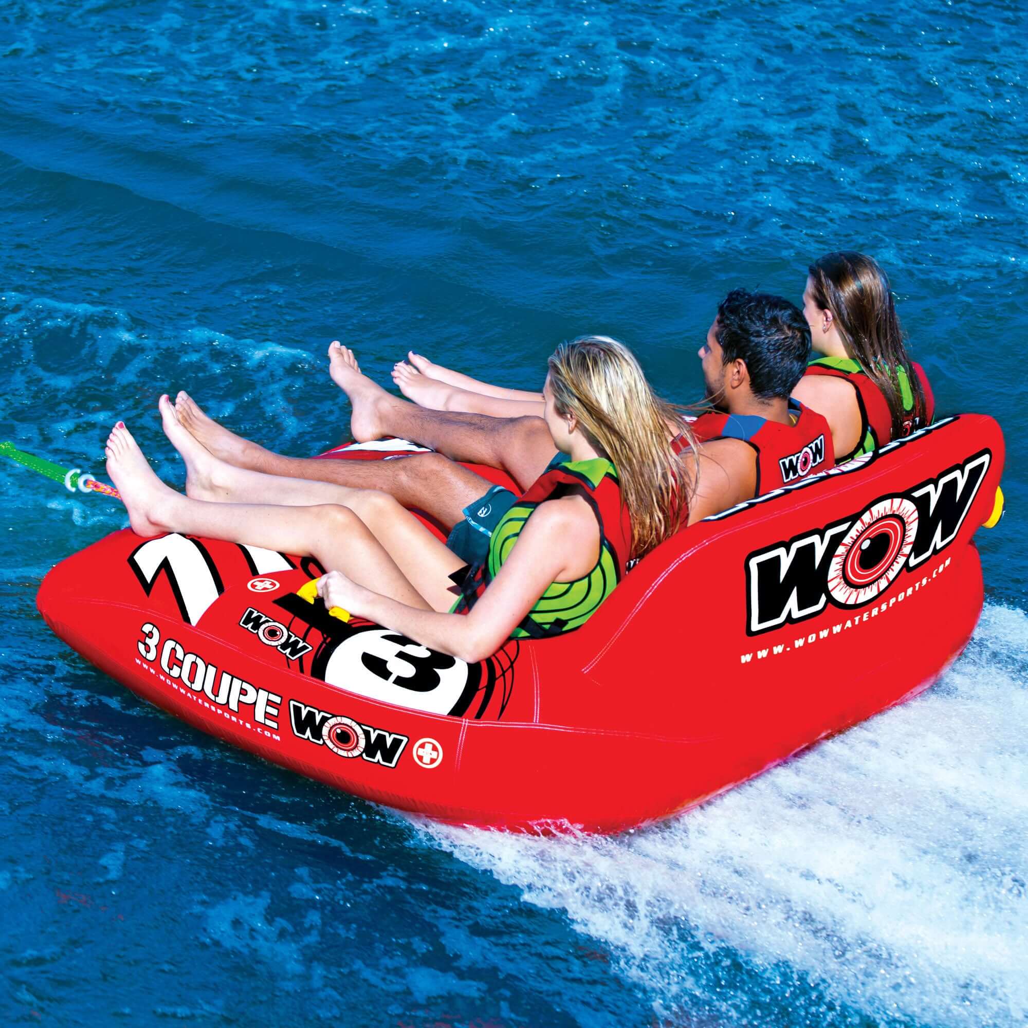 WOW Sports 3 Person Coupe Cockpit Towable Water Tube For Pool and Lake (15-1040) by Jupiter Gear
