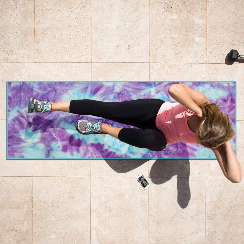 JupiterGear Tie Dye Yoga Mat Towel with Slip-Resistant Grip Dots by Jupiter Gear