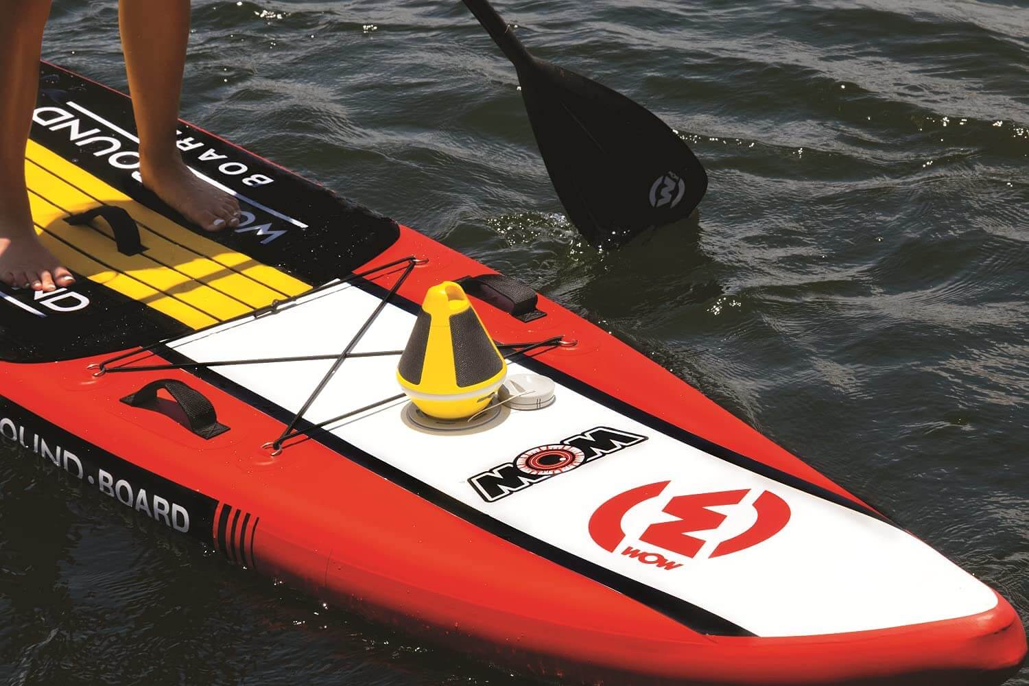 WOW Sports WOW-SOUNDBOARD SUP Stand Up Inflatable Paddleboard with WOW-SOUND Buoy (21-3010) by Jupiter Gear