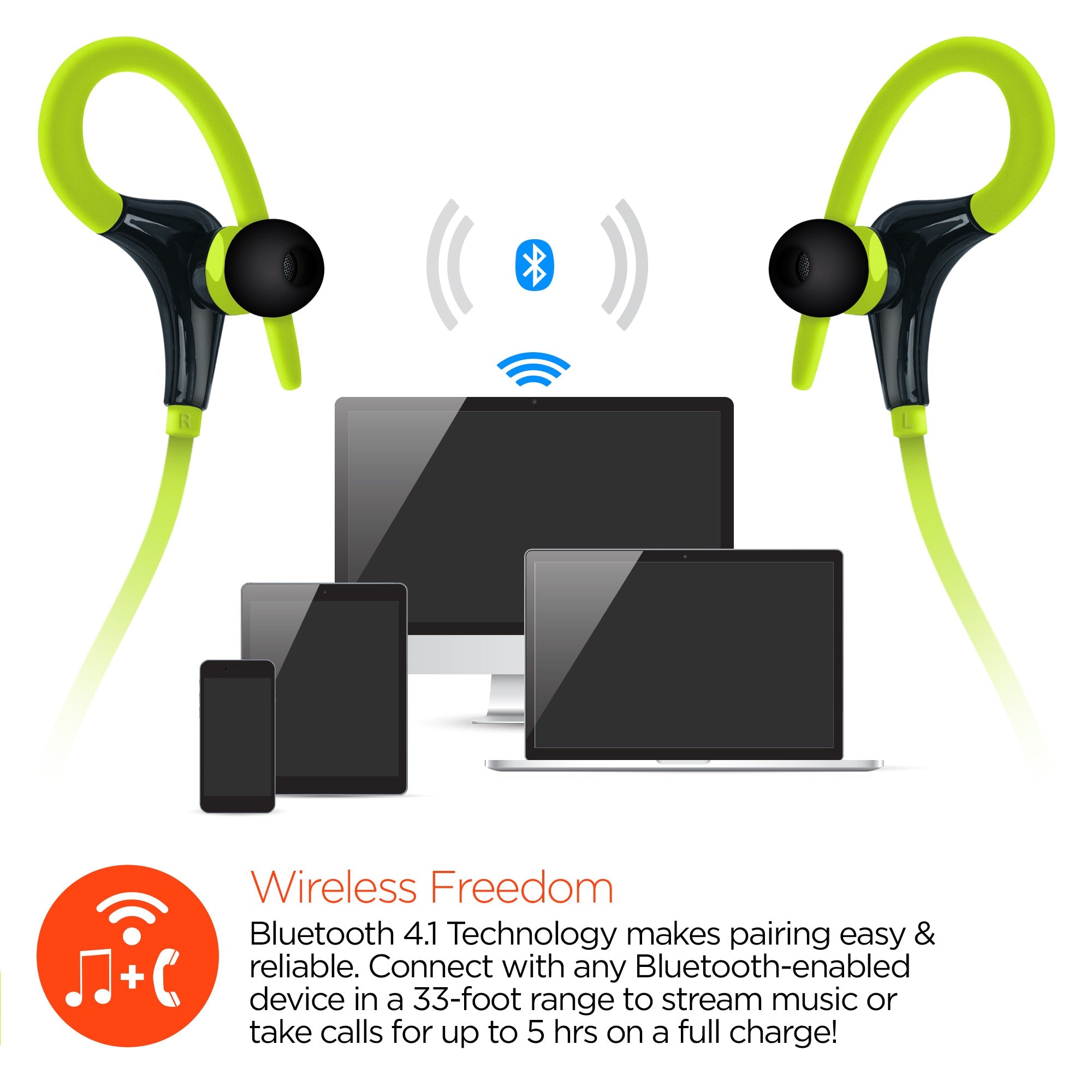 HyperGear Marathon Sport Wireless Bluetooth Earphones by Jupiter Gear