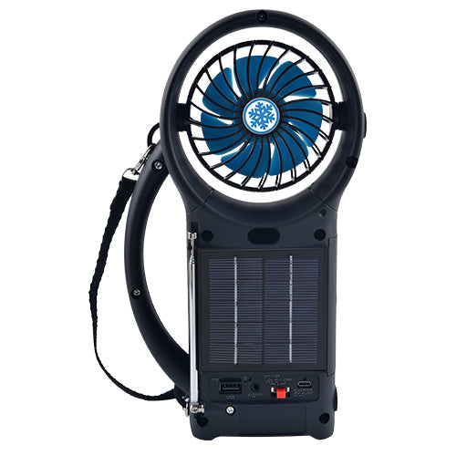 Supersonic Solar Power Bluetooth Speaker with FM Radio / LED Torch Light / Fan by Jupiter Gear