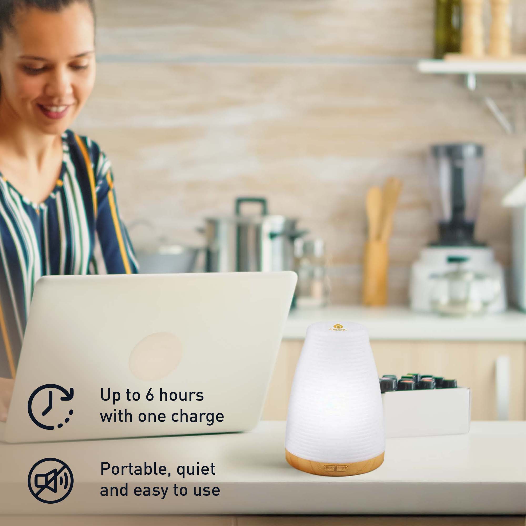 2-in-1 USB Essential oil Aroma Diffuser by Pursonic