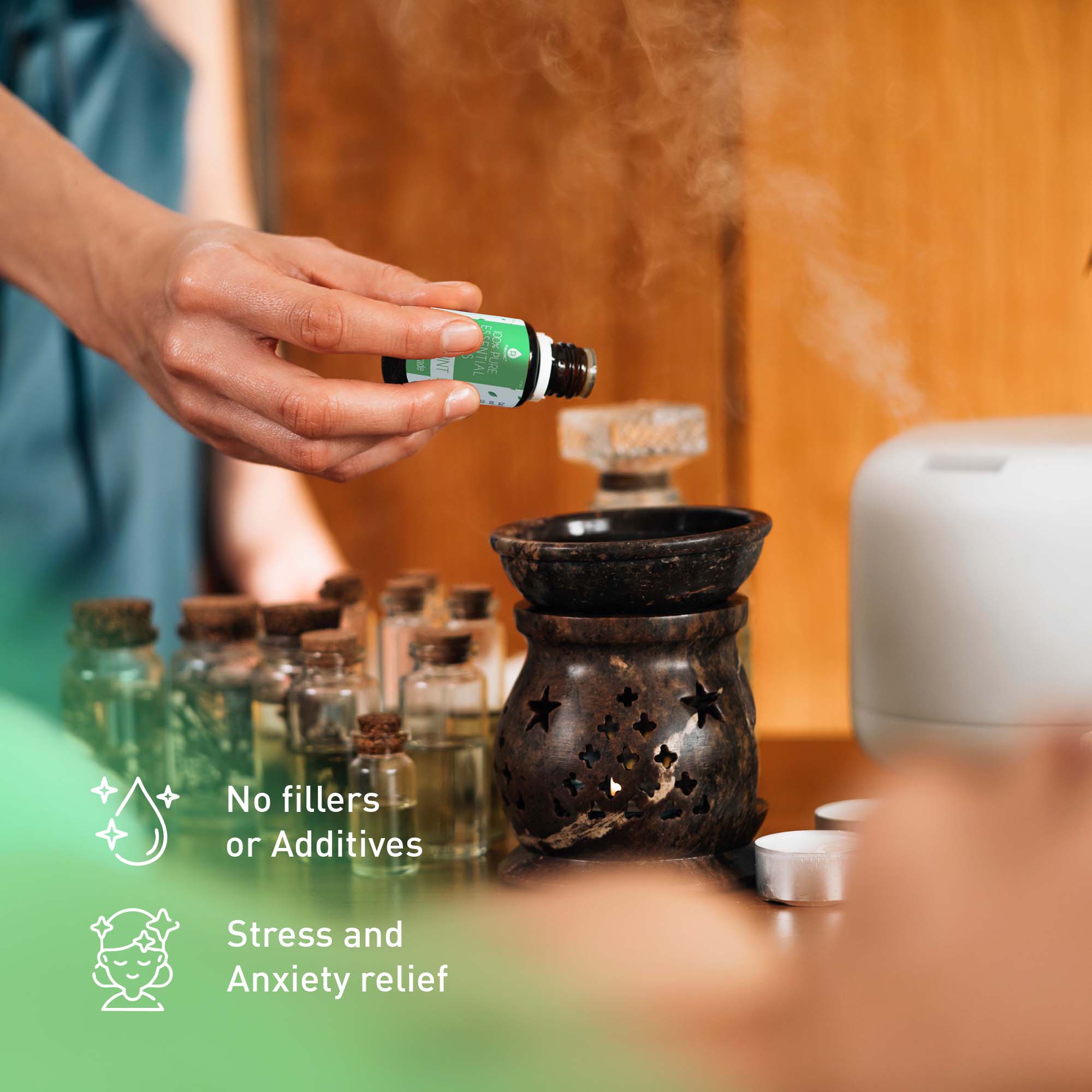 Pursonic Aromatherapy Bliss Set: Lava Stone Bracelet with 100% Pure Essential Oils by Pursonic