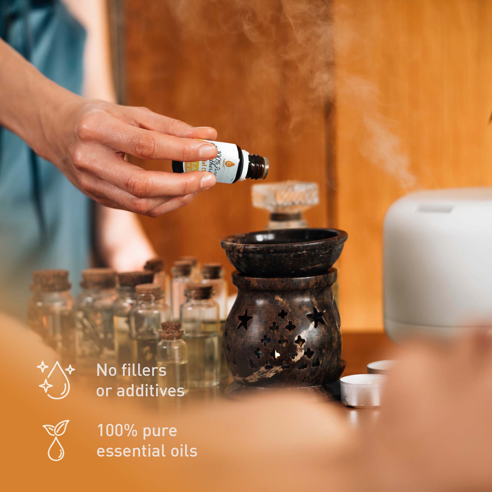 Pursonic Air Purifier with 6-Pack Premium Essential Oils Collection by Pursonic