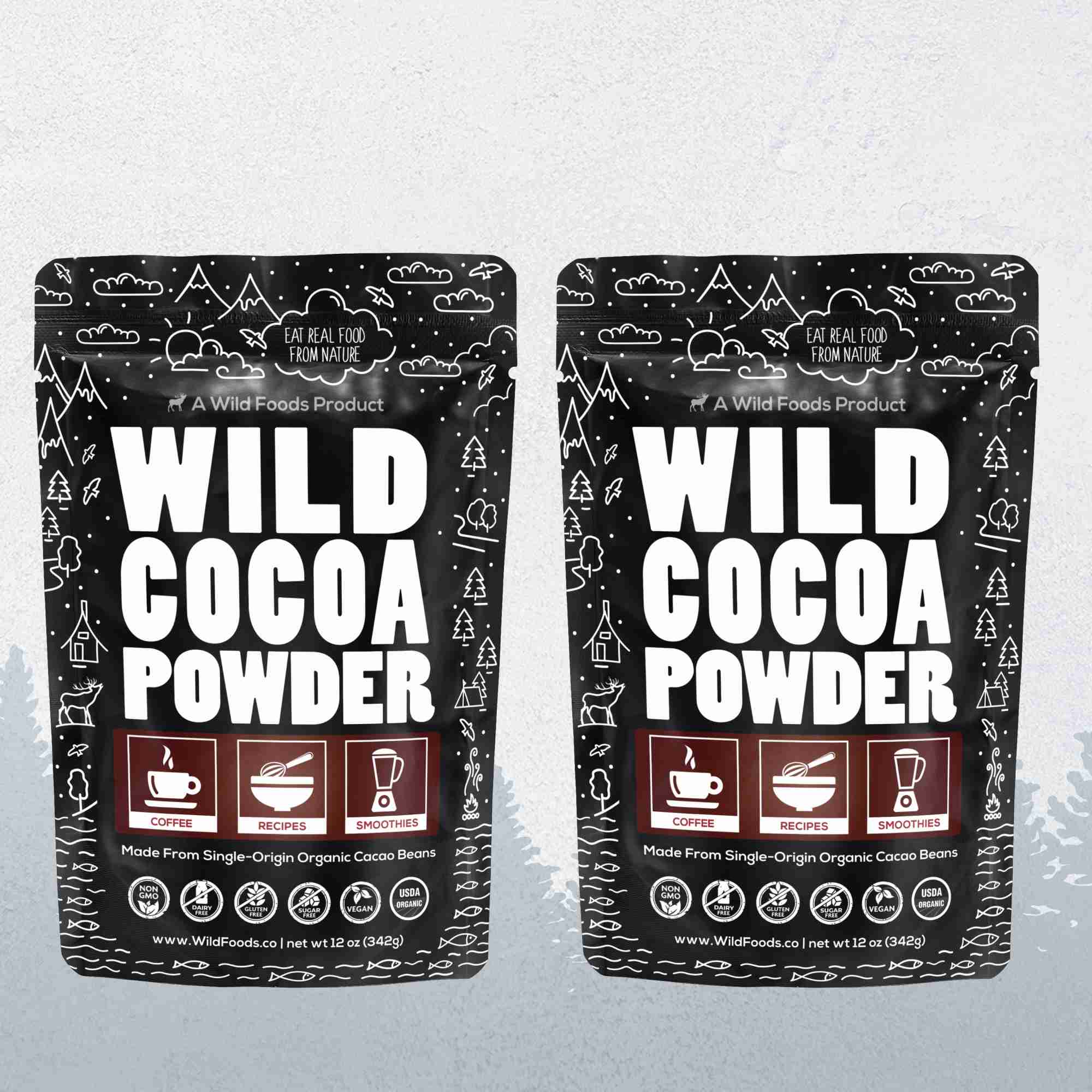 Cocoa Powder, 57 servings - Single-Origin Antioxidant by Wild Foods