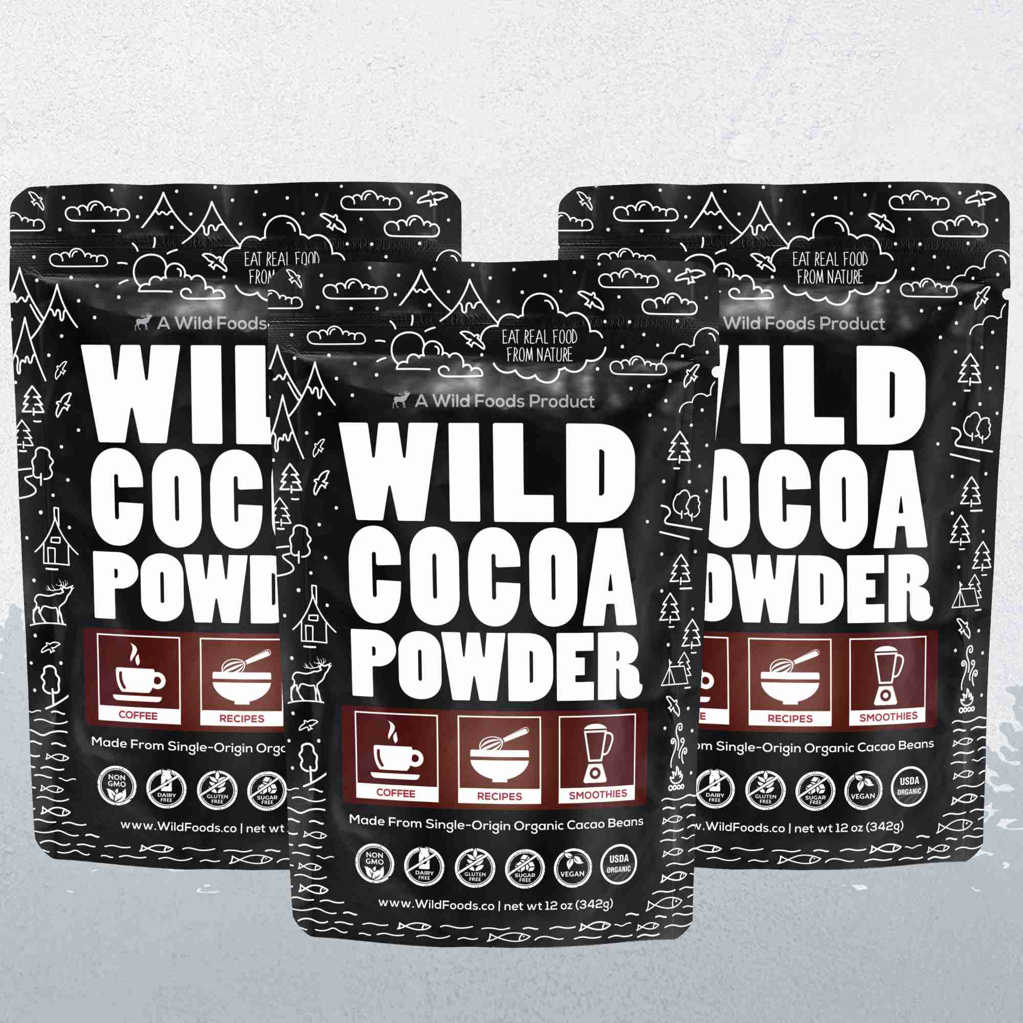Cocoa Powder, 57 servings - Single-Origin Antioxidant by Wild Foods