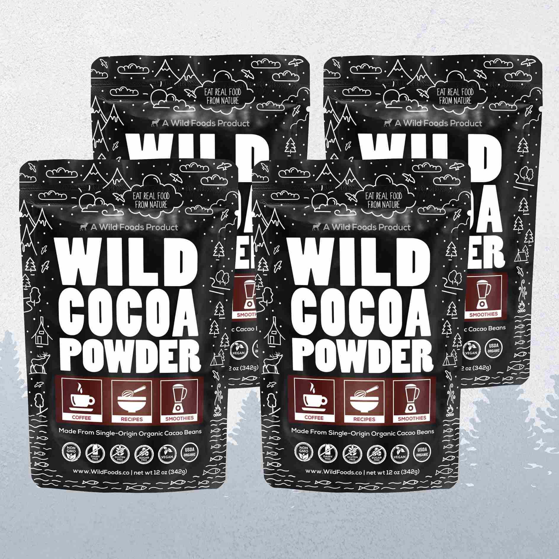 Cocoa Powder, 57 servings - Single-Origin Antioxidant by Wild Foods