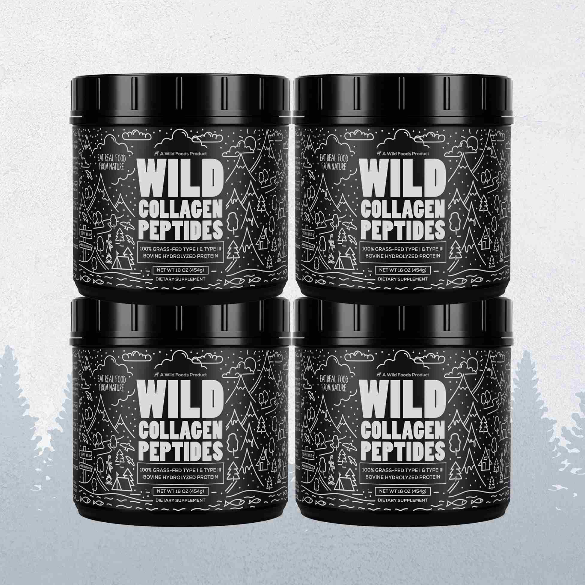 Grass-Fed Collagen Peptides, 41 servings – Skin, Hair & Joint Support Collagen by Wild Foods