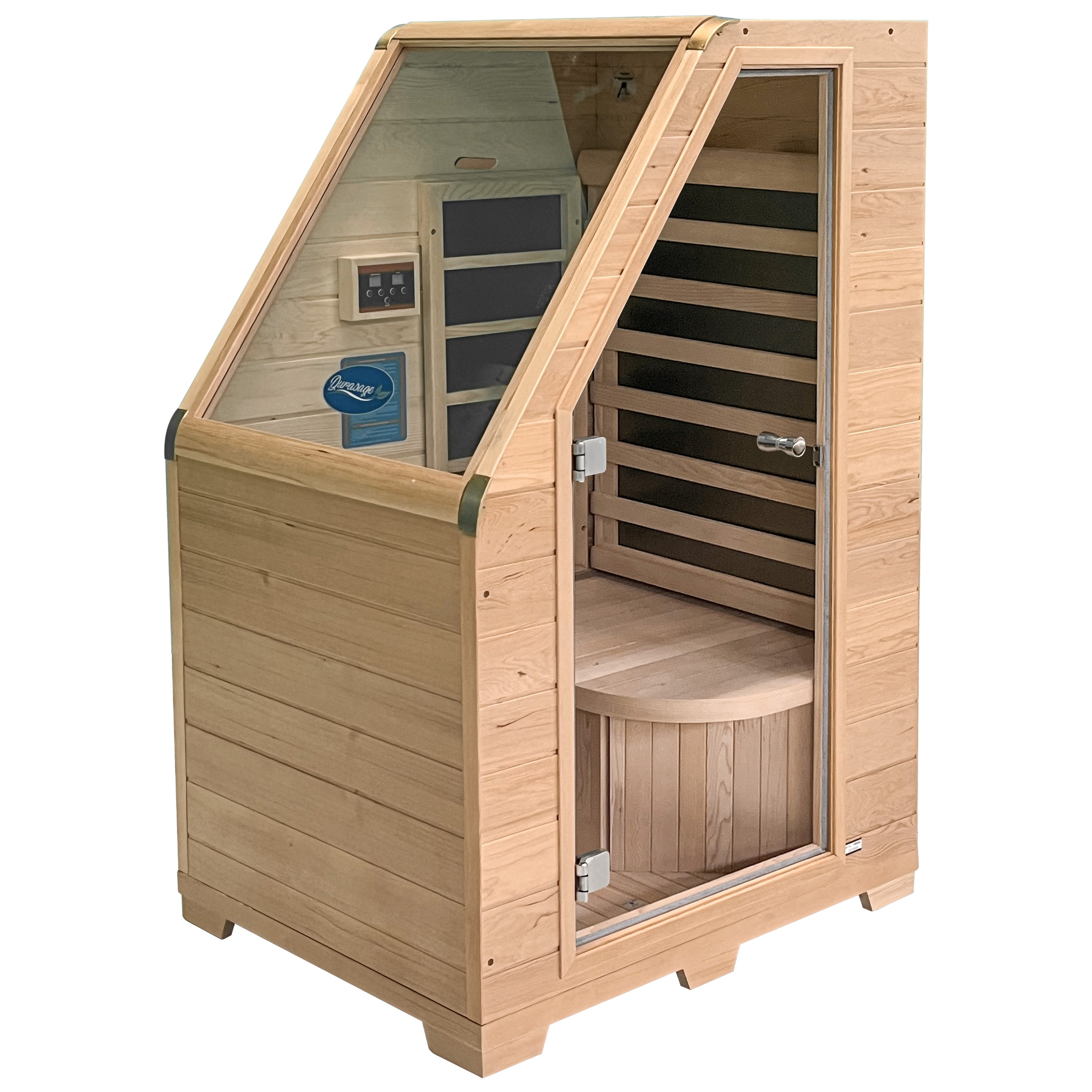 1-Person Carbon Infrared Sauna - Canadian Hemlock Wooden Sauna - 760 Watts by PlayMakar