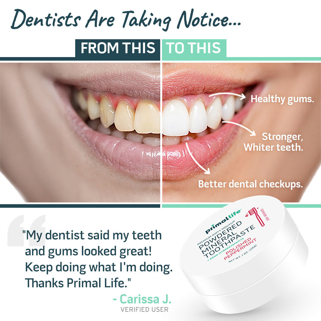 Toothpowder / Powdered Mineral Toothpaste by Primal Life Organic II LLC