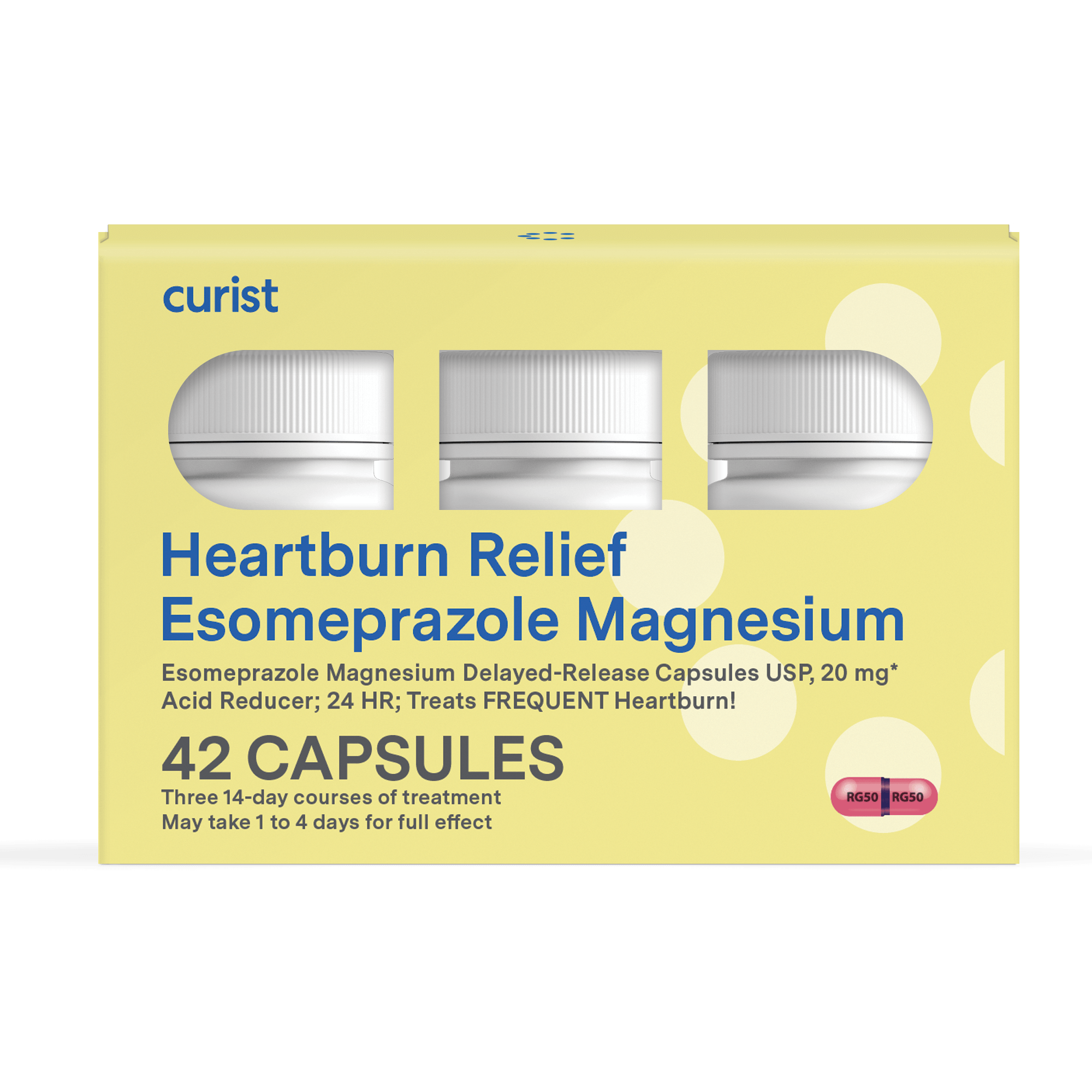 curist esomeprazole 20 mg capsules - image of carton