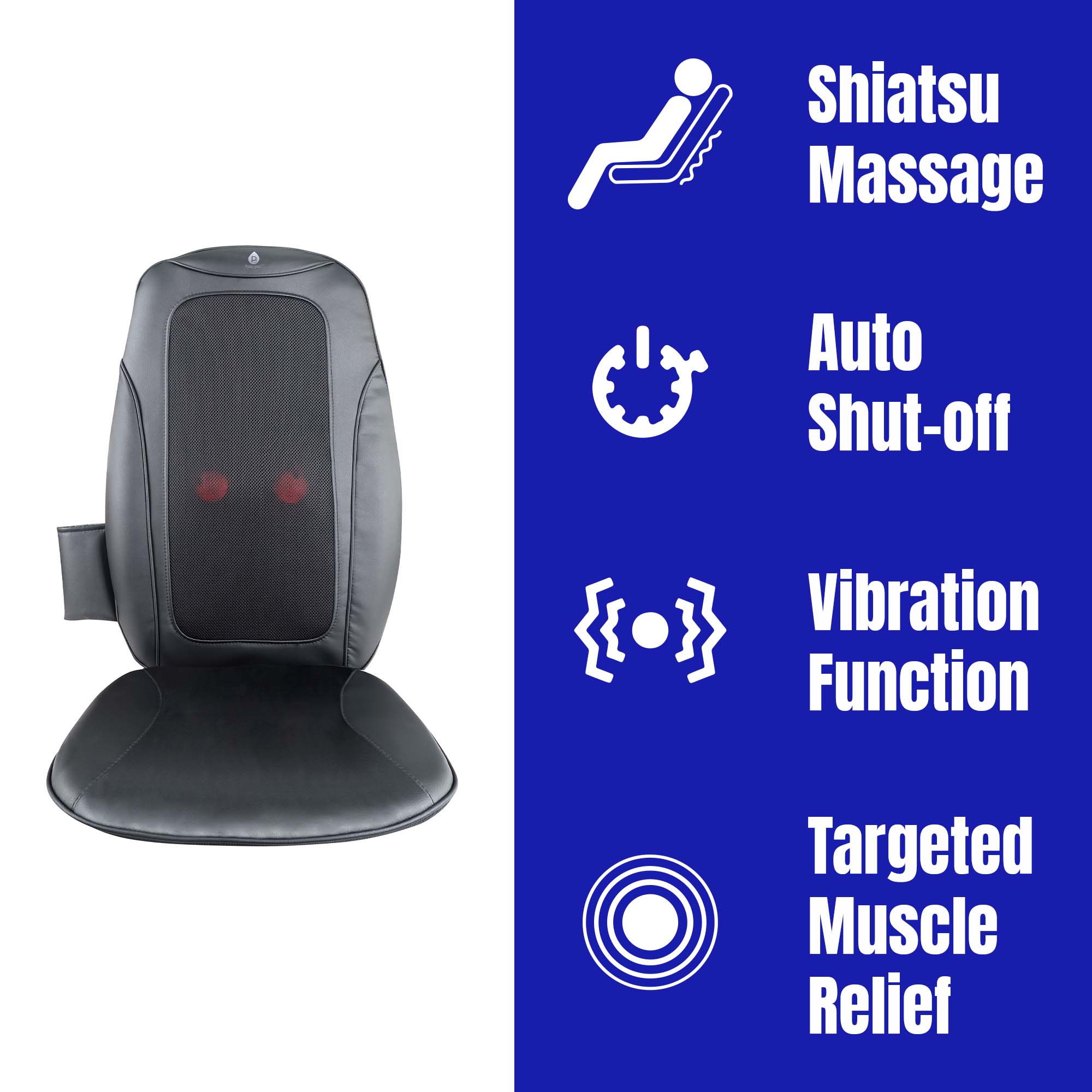 Shiatsu Chair Massager with Vibration – Ultimate Relaxation by Pursonic