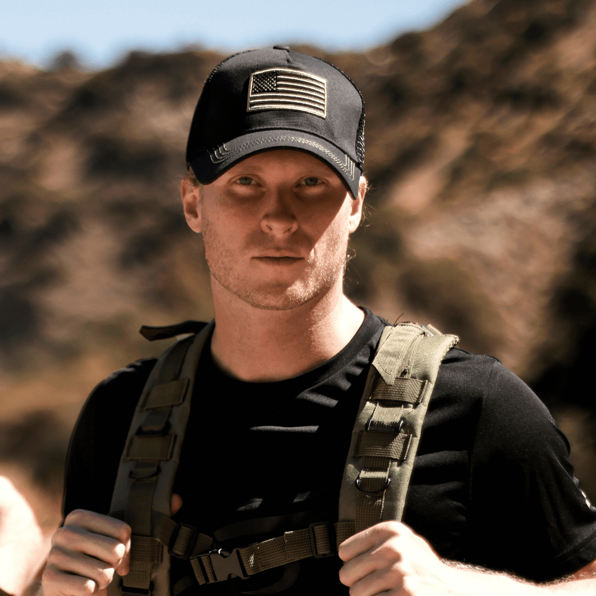 American Flag Trucker Hat with Adjustable Strap by Jupiter Gear