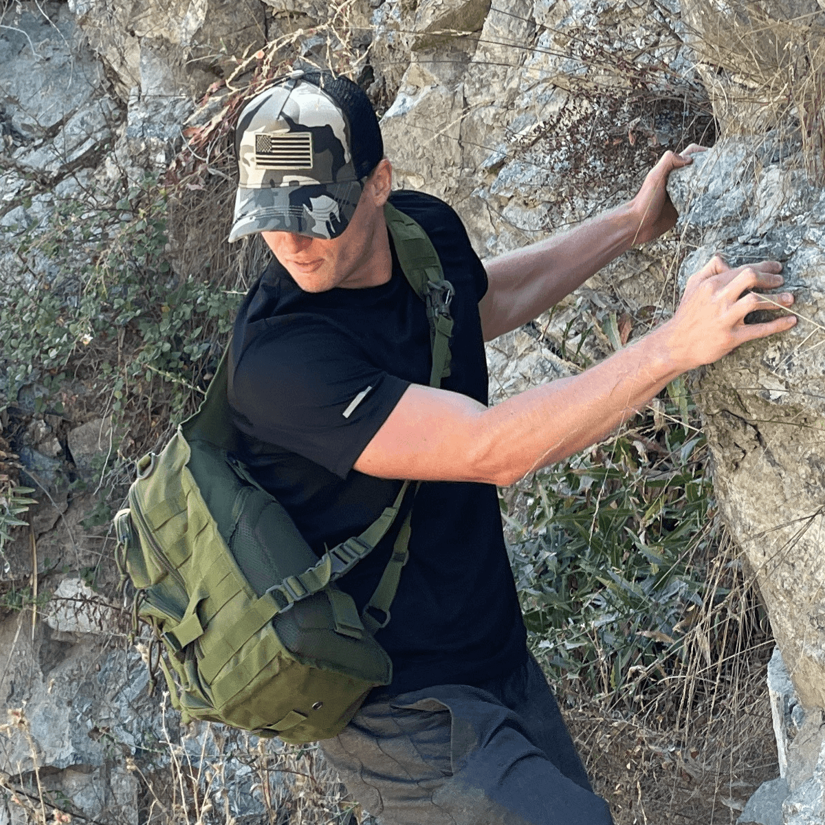 American Flag Trucker Hat with Adjustable Strap by Jupiter Gear