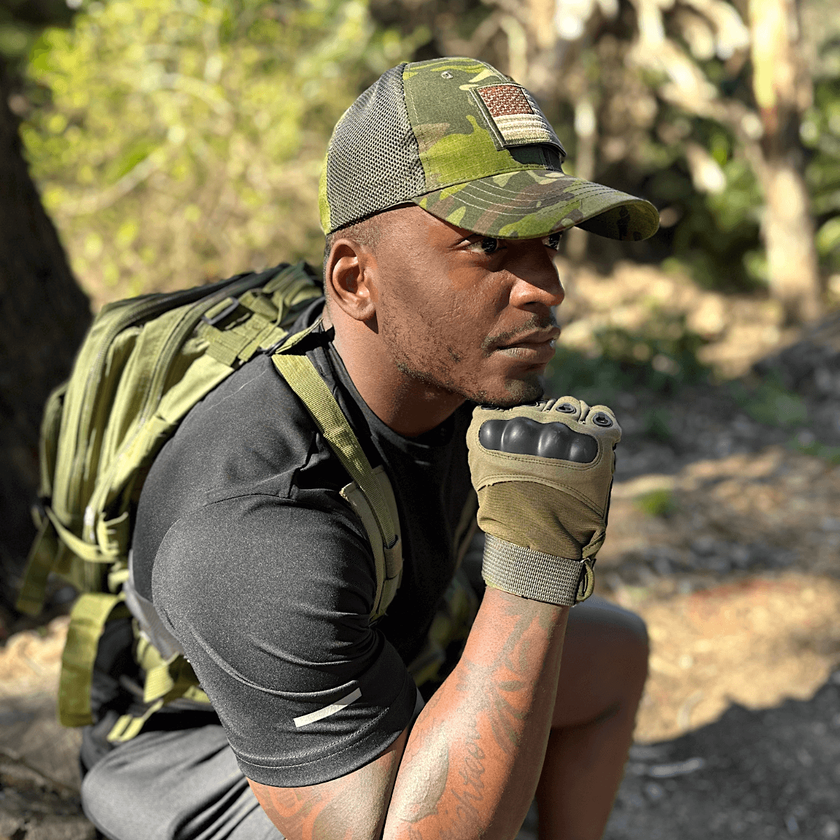 Tactical-Style Patch Hat with Adjustable Strap by Jupiter Gear