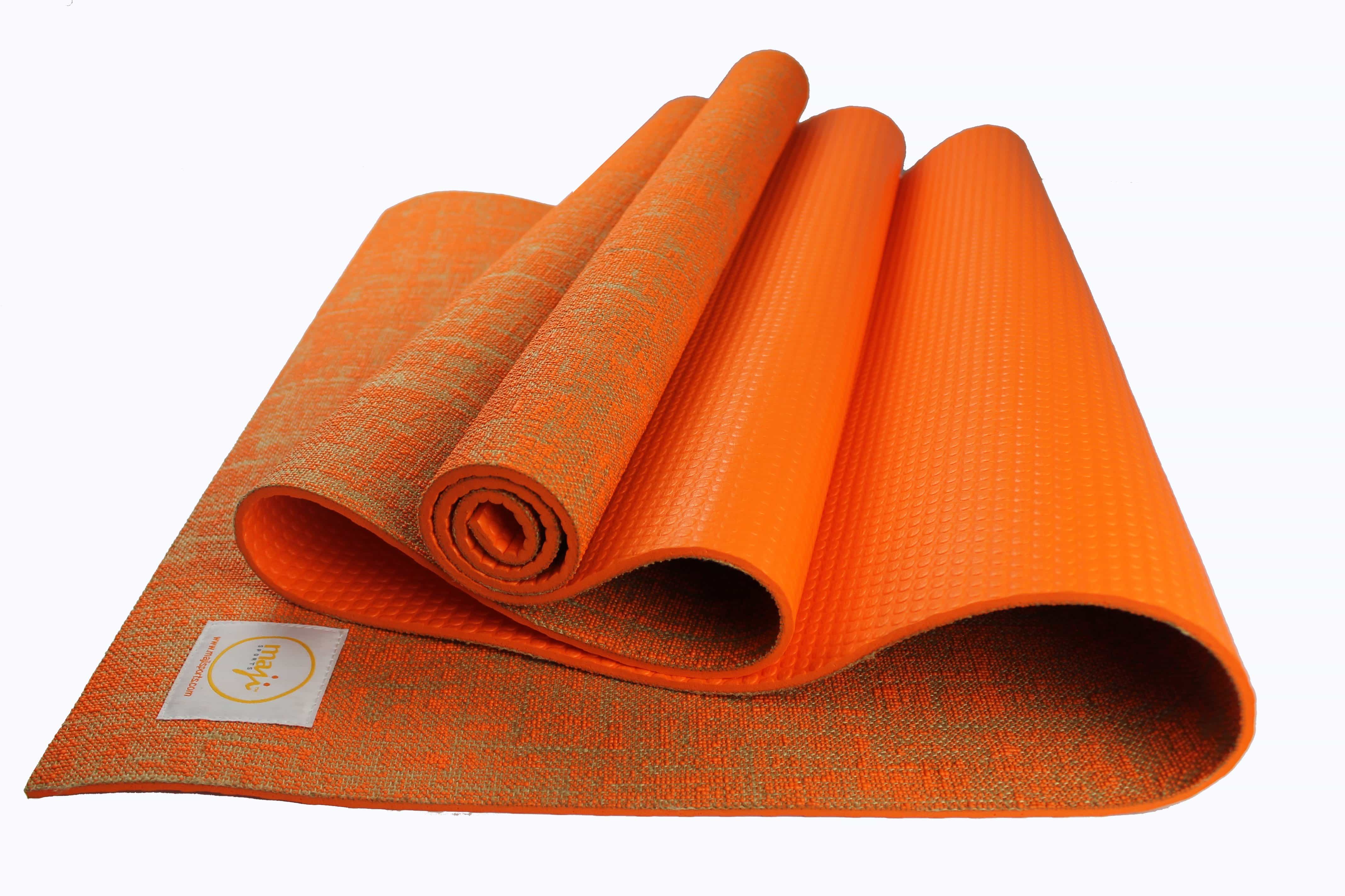 Maji Sports Jute Premium Eco Yoga Mat + Foot Massager (7.5cm x 17.5cm) by Jupiter Gear