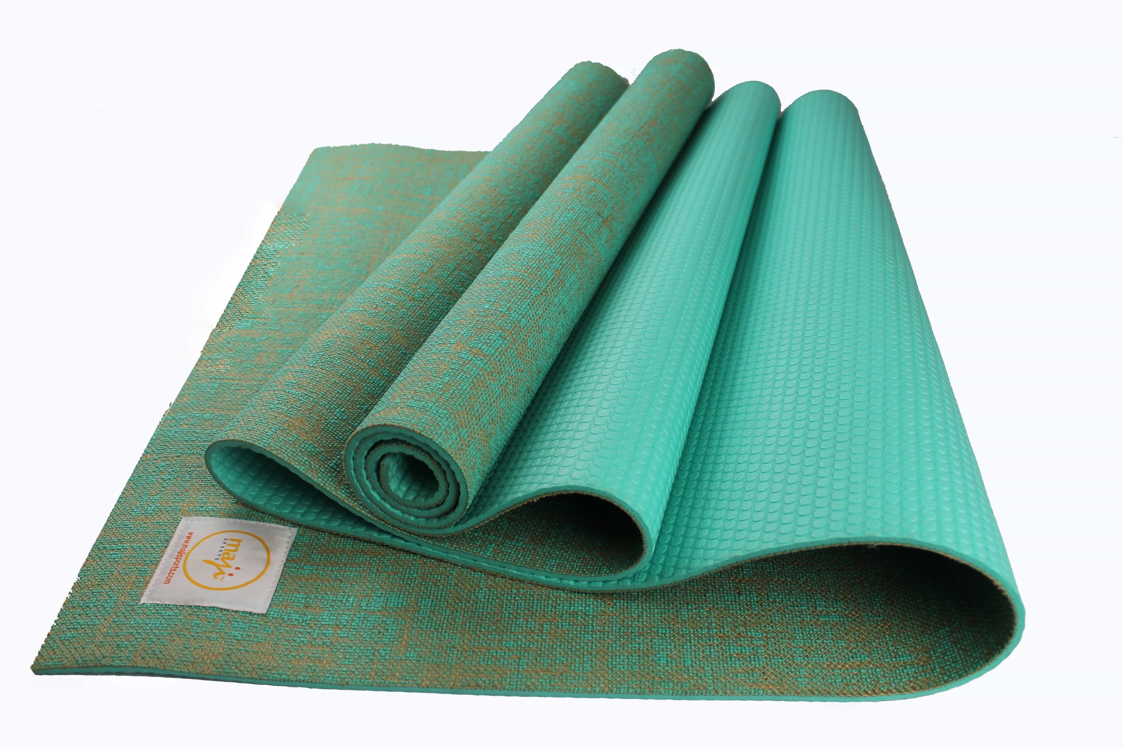 Maji Sports Jute Premium Eco Yoga Mat + Foot Massager (7.5cm x 17.5cm) by Jupiter Gear