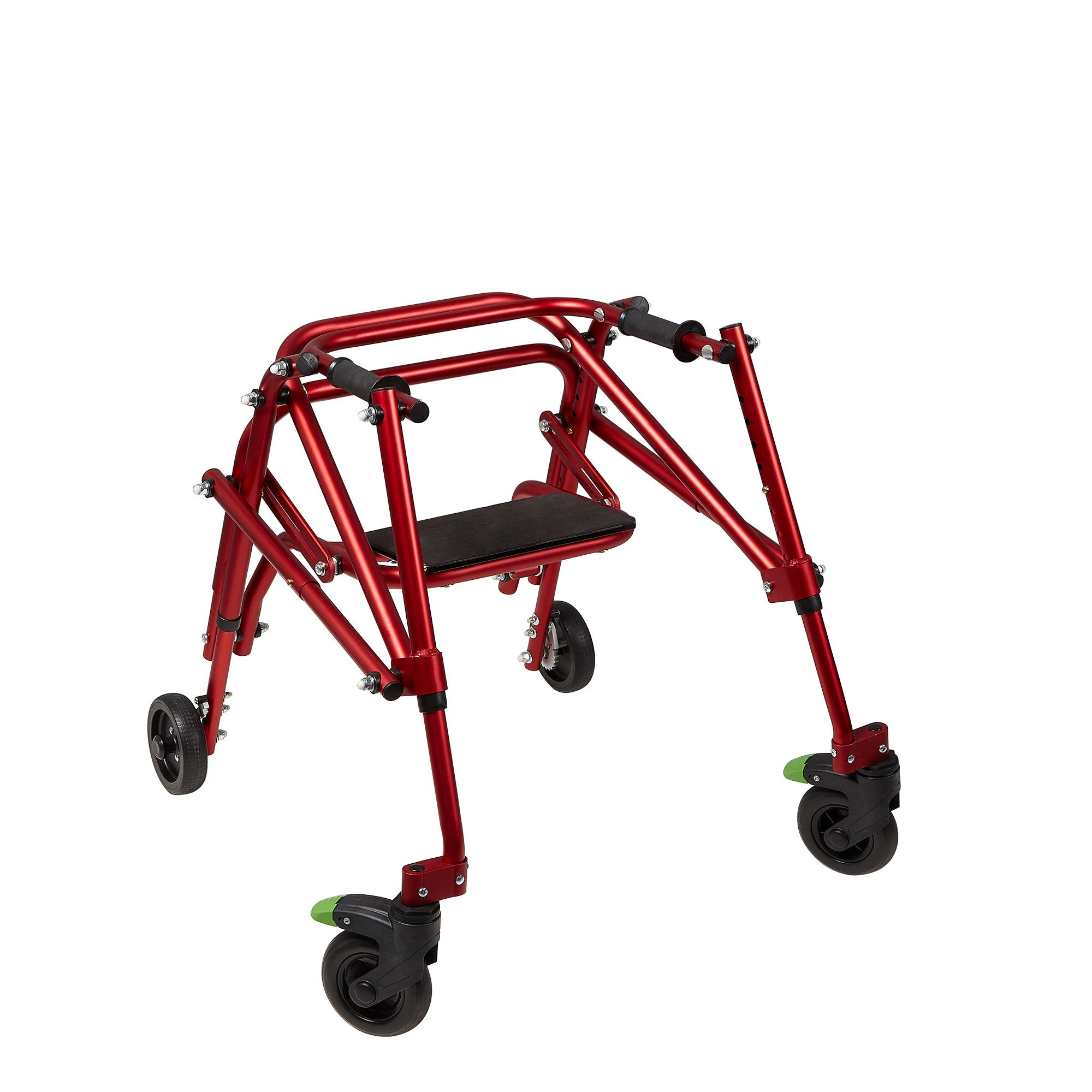 Klip 4W Walker W.Seat, גלגלי 8 אינץ', Sm, אדום