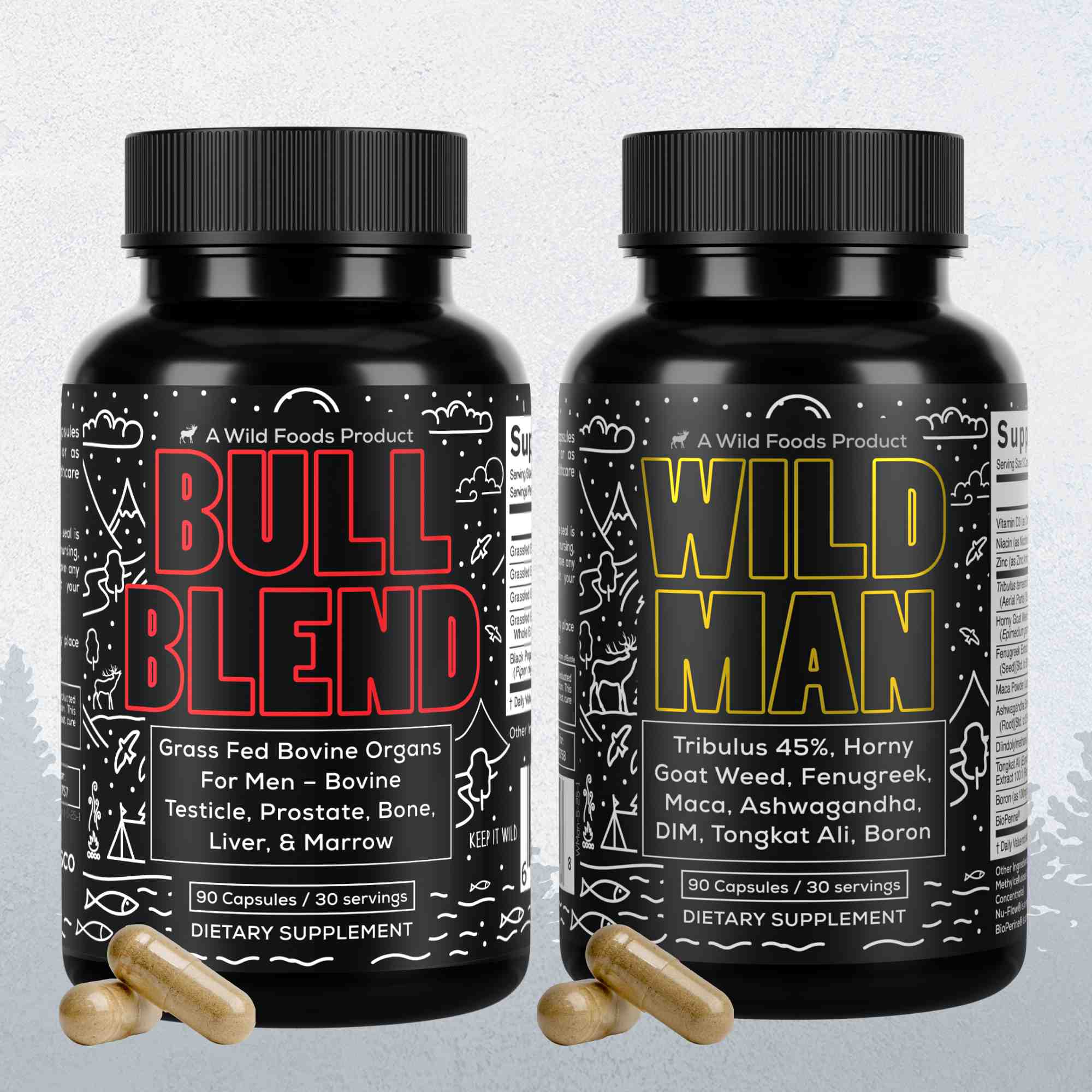 Bull Blend, 30 servings – Natural Male Hormone & Energy Support by Wild Foods