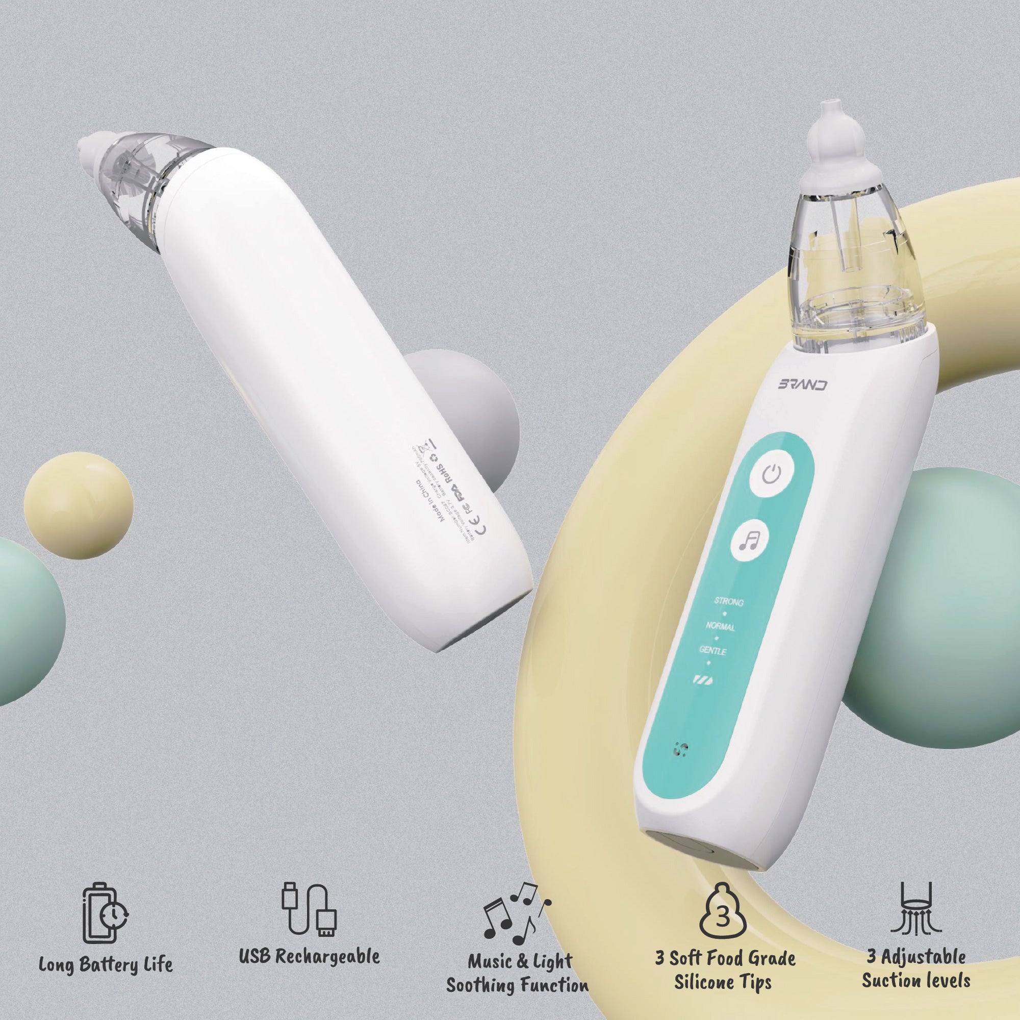 Baby Electric Nasal Aspirator – Gentle Care for Clearer Breathing by Pursonic