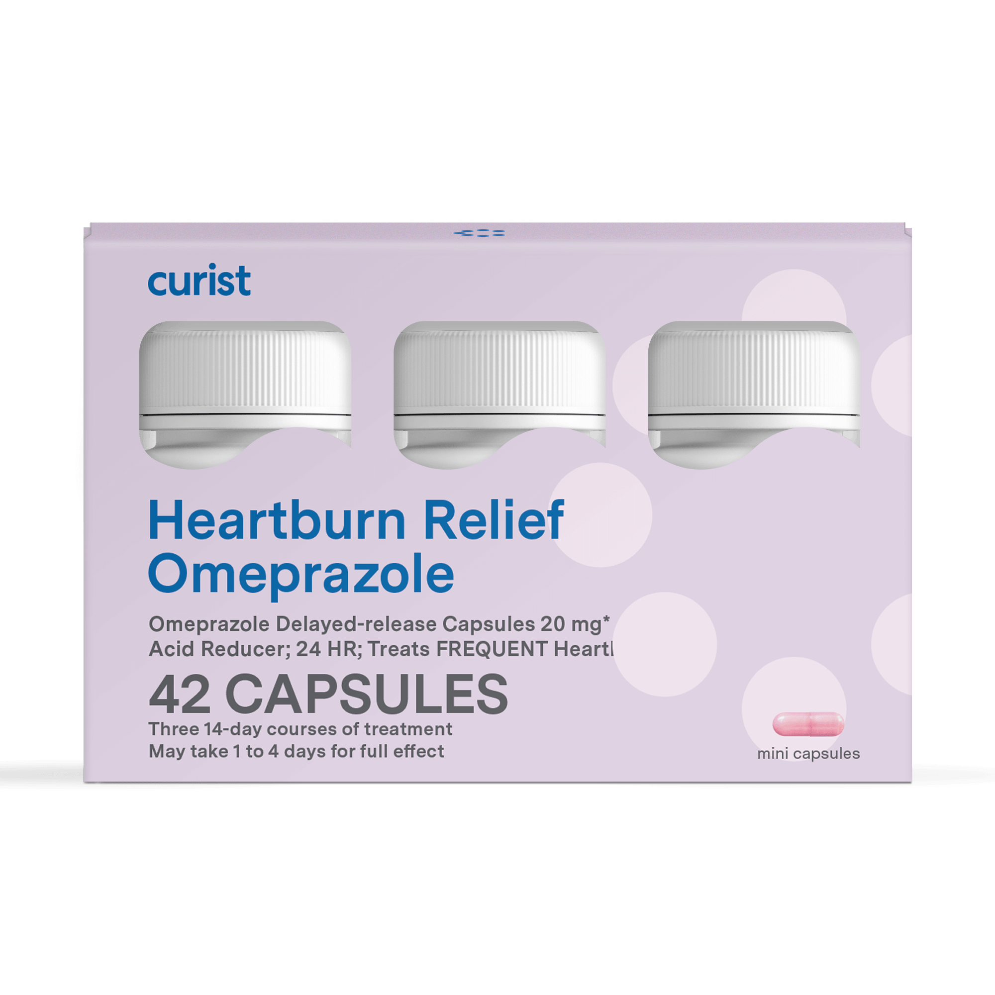 curist omeprazole 20 mg capsules - image of carton