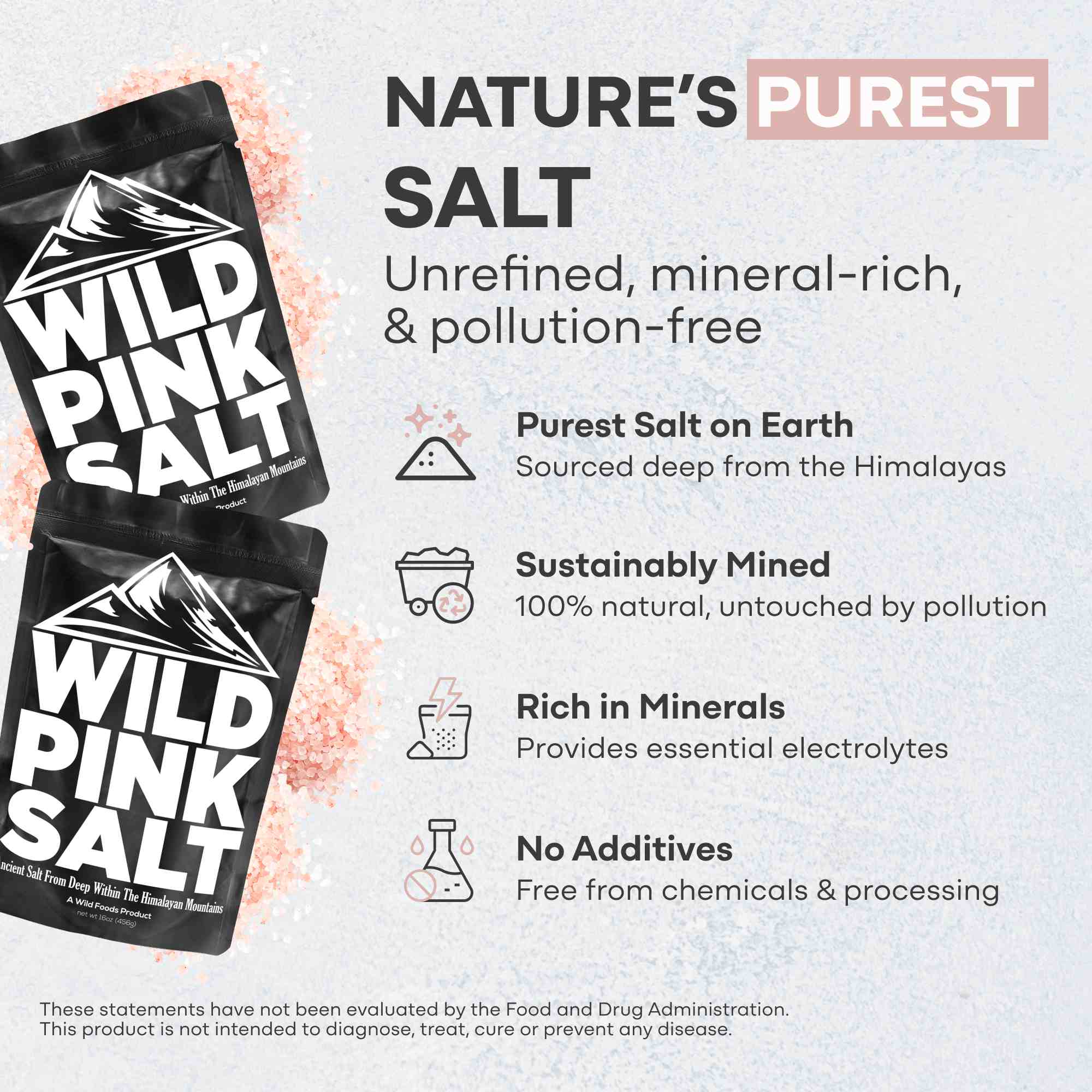 Himalayan Pink Salt – Mineral-Rich Gourmet Salt for Flavor & Health by Wild Foods