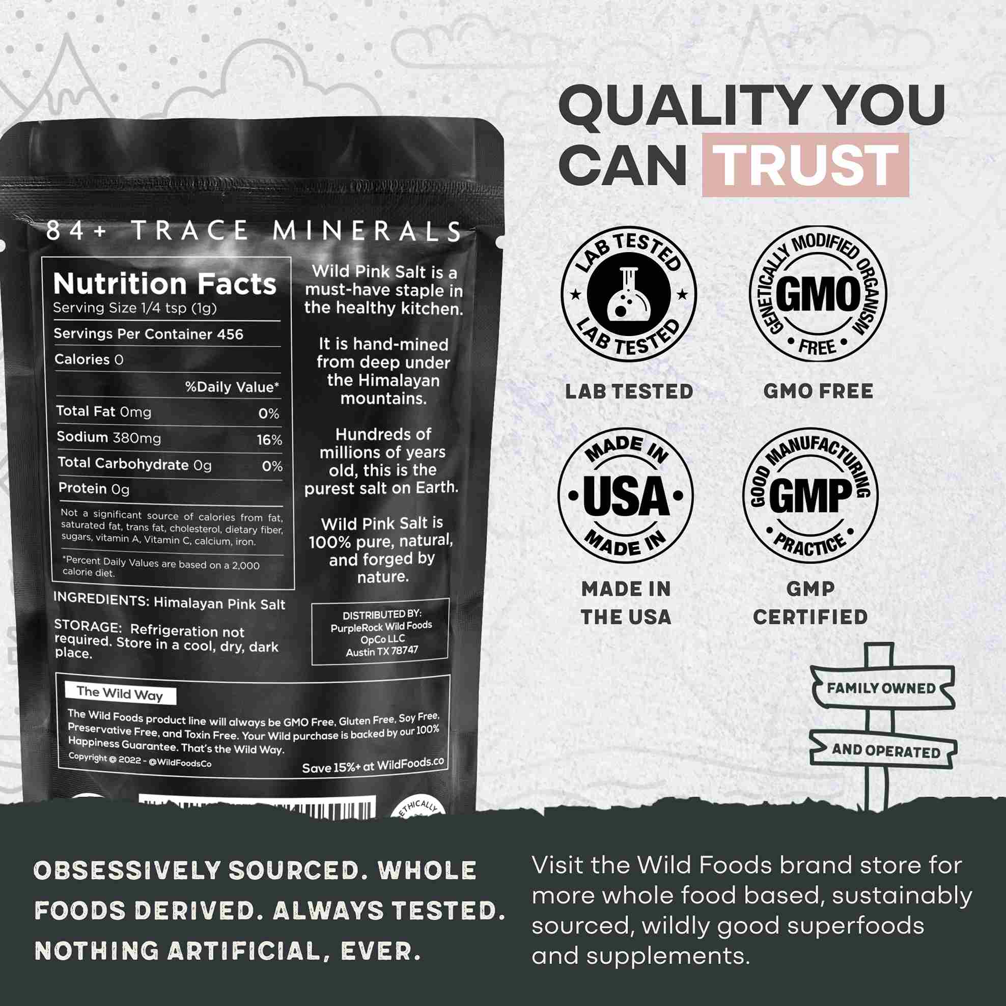 Himalayan Pink Salt – Mineral-Rich Gourmet Salt for Flavor & Health by Wild Foods