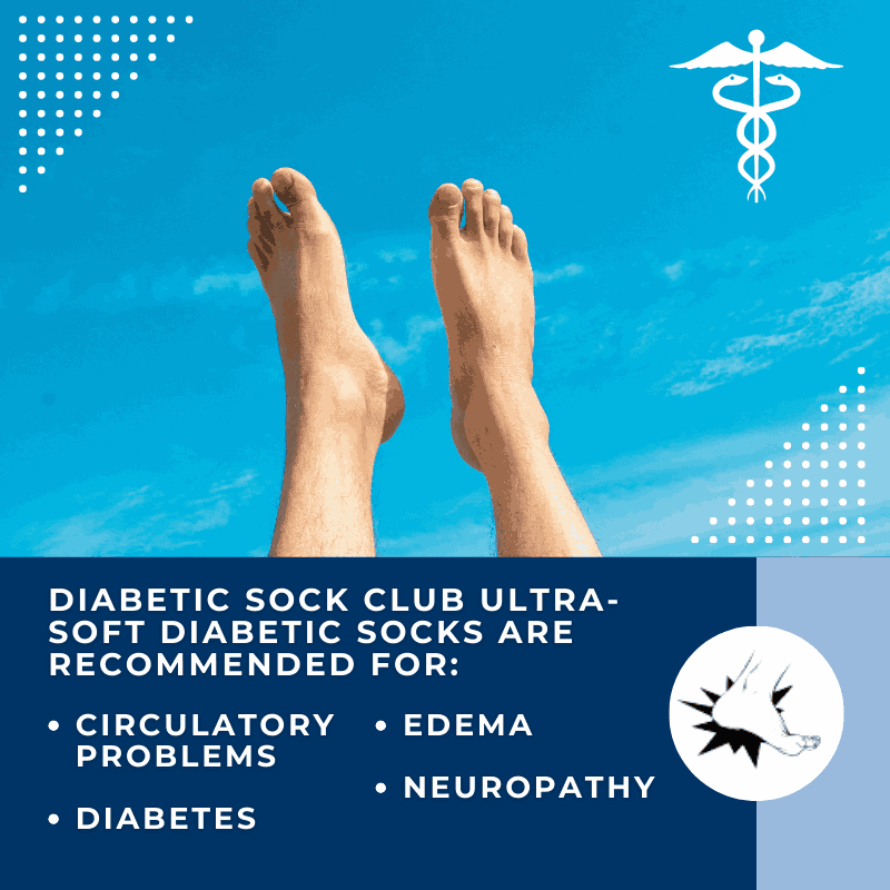 Men's Cotton Diabetic Ankle Socks (6 Pair) by DIABETIC SOCK CLUB