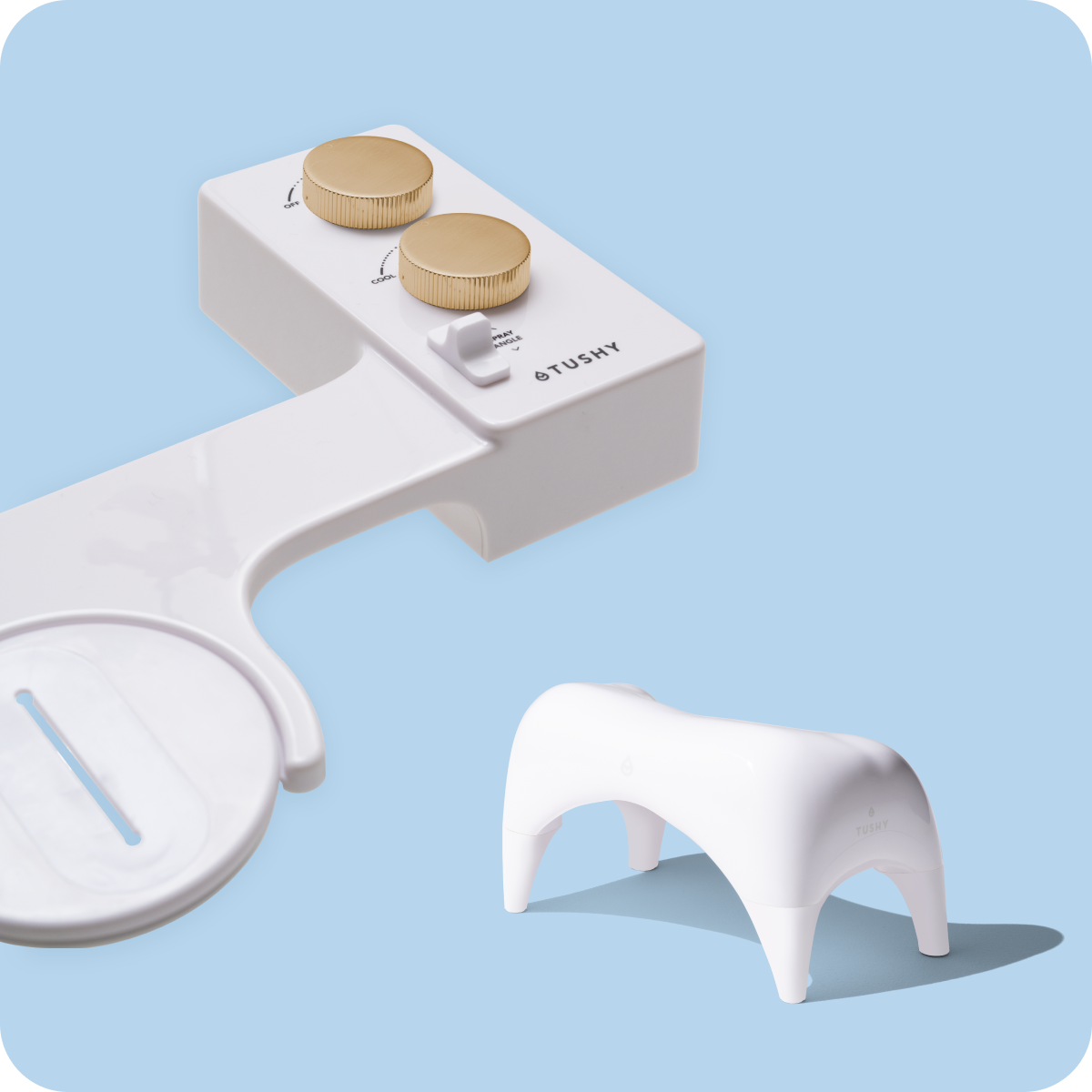 White with Gold Bundle Knob