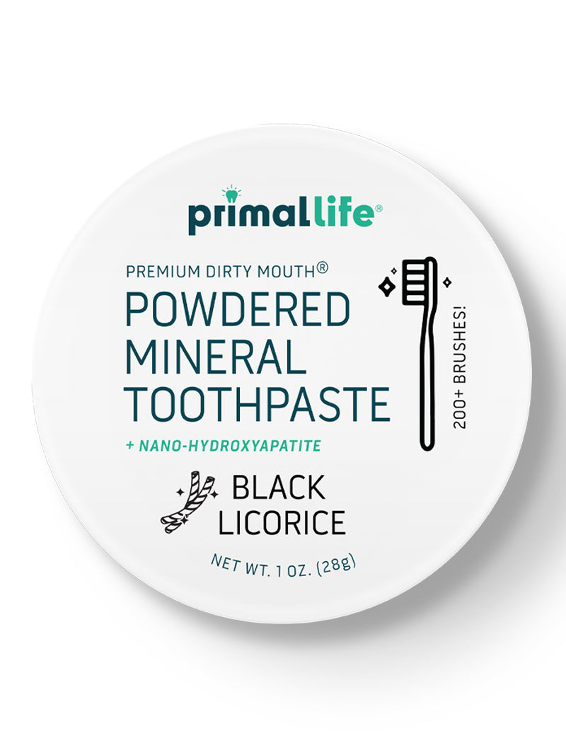 Toothpowder / Powdered Mineral Toothpaste by Primal Life Organic II LLC