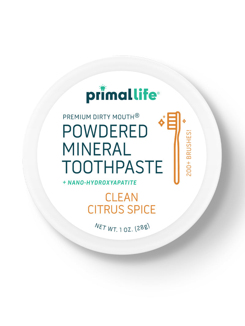 Toothpowder / Powdered Mineral Toothpaste by Primal Life Organic II LLC