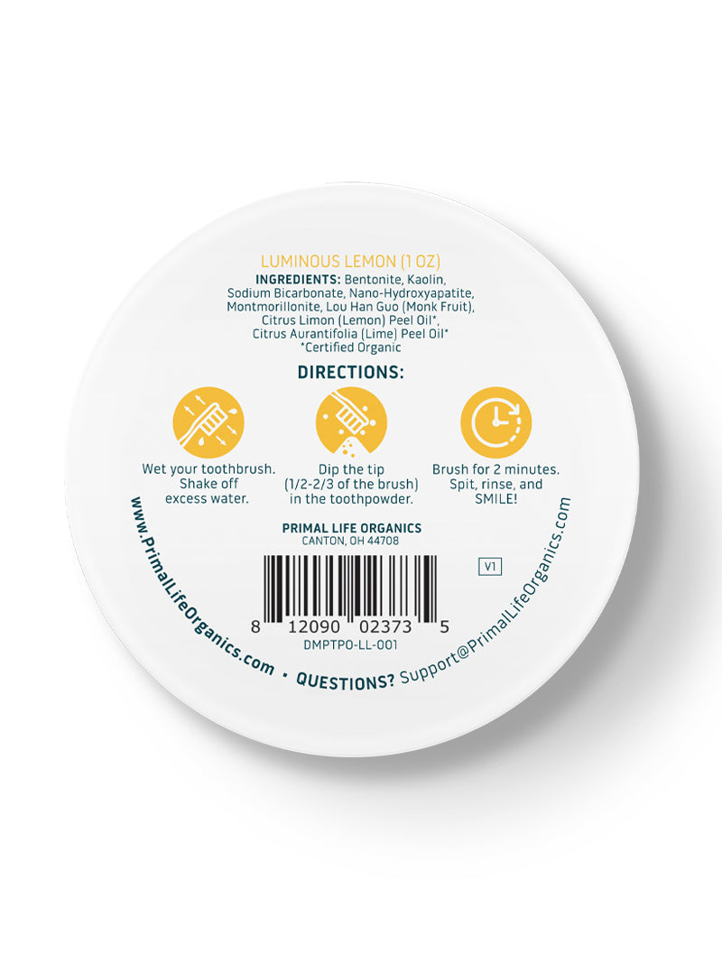 Toothpowder / Powdered Mineral Toothpaste by Primal Life Organic II LLC