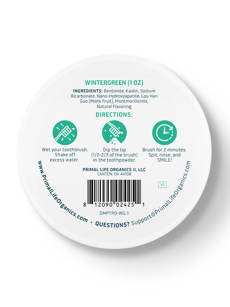 Toothpowder / Powdered Mineral Toothpaste by Primal Life Organic II LLC