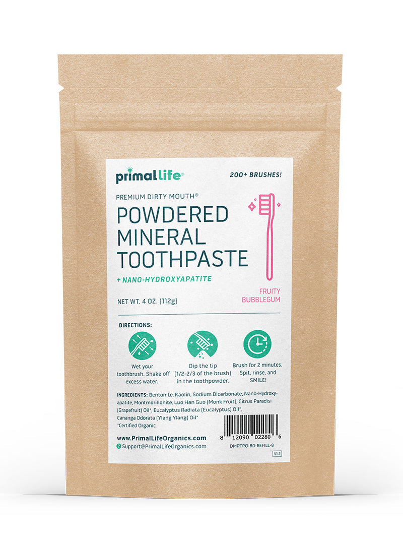 Toothpowder / Powdered Mineral Toothpaste by Primal Life Organic II LLC