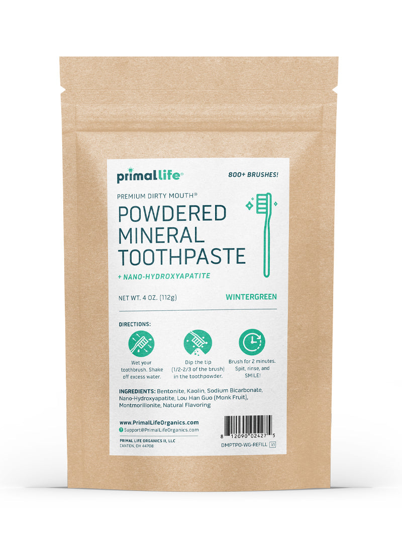 Toothpowder / Powdered Mineral Toothpaste by Primal Life Organic II LLC