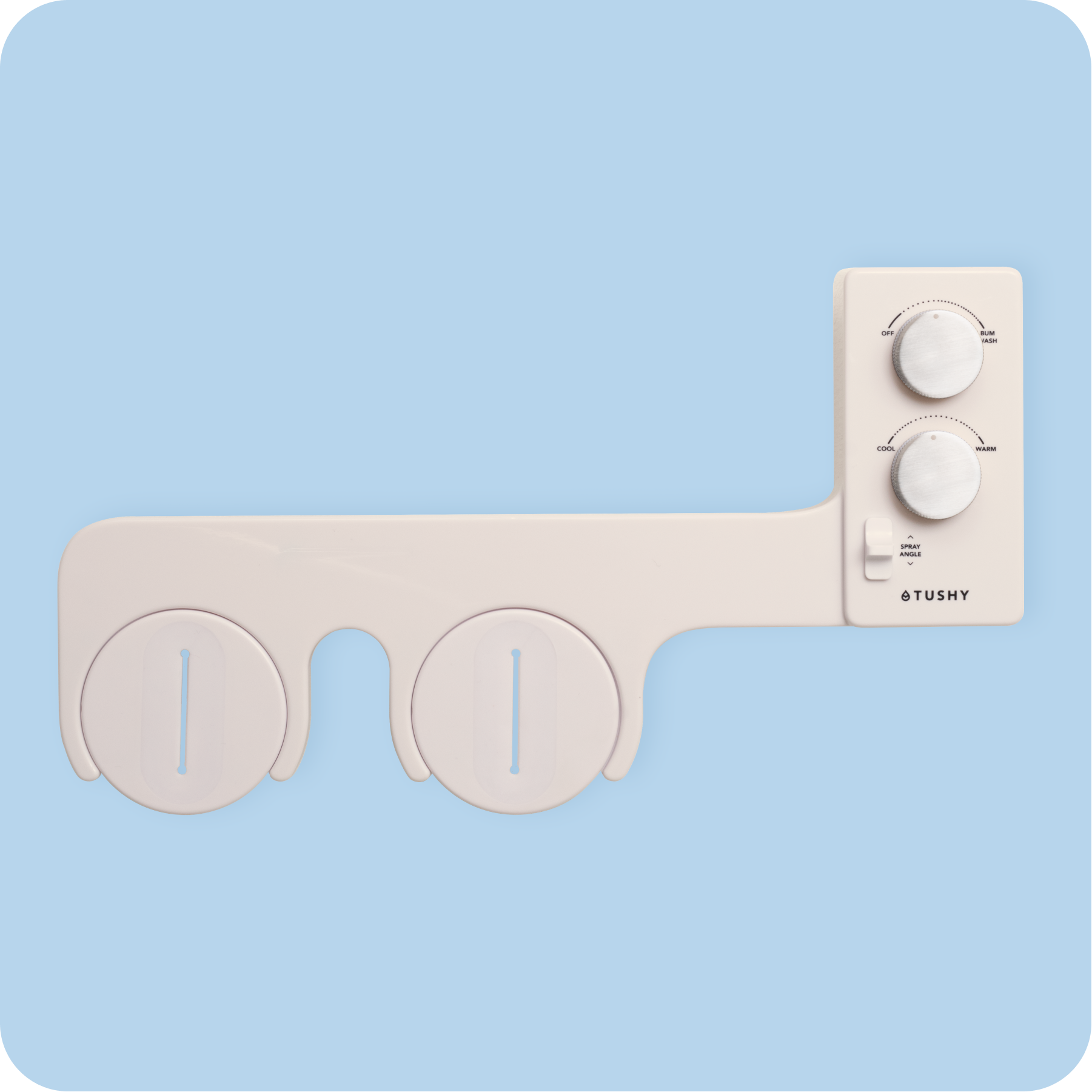 Tushy Spa 3.0 Biscuit/Platinum - a warm water bidet attachment by TUSHY