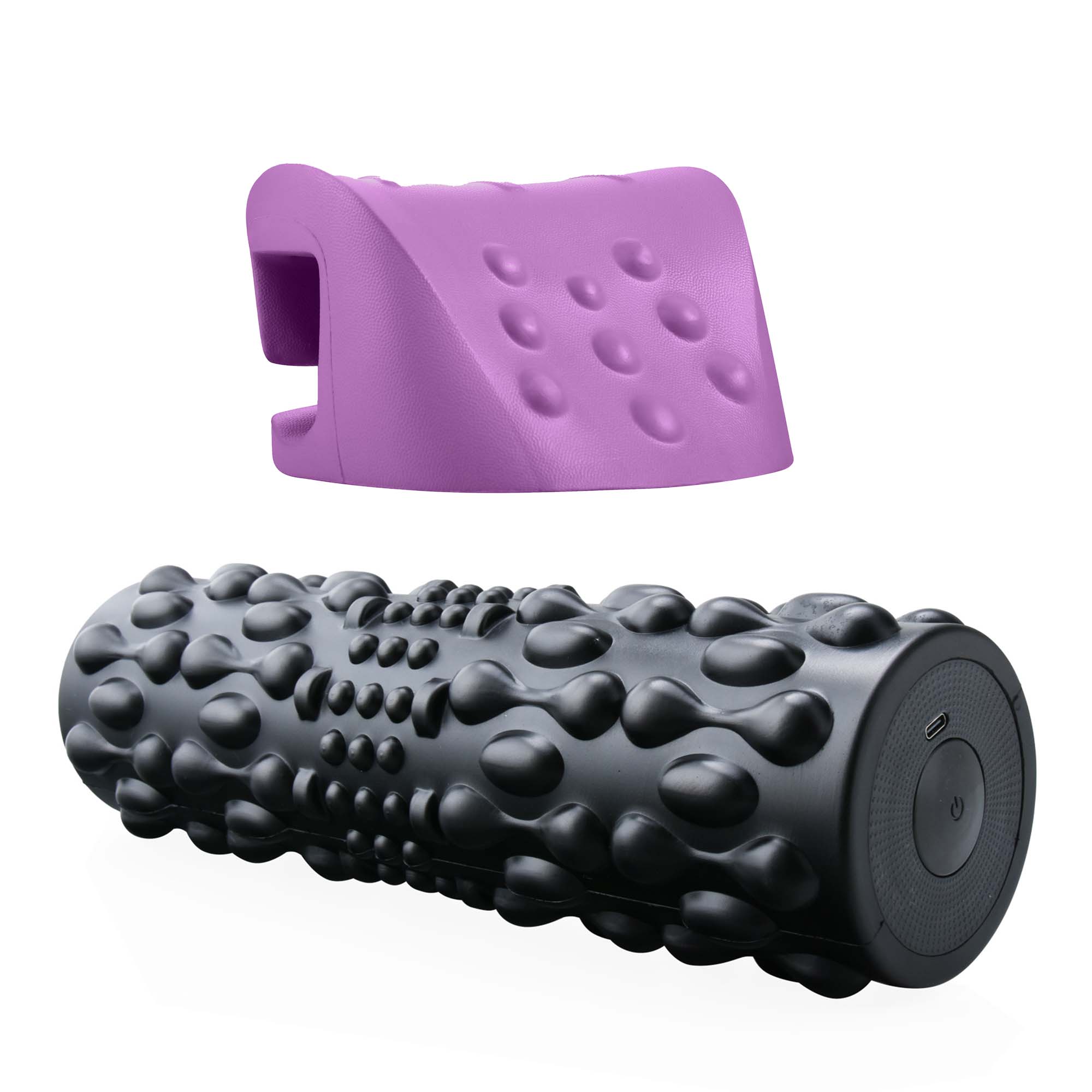 Muscle Relief Bundle: Vibrating Foam Roller & Neck and Shoulder Stretcher by Pursonic