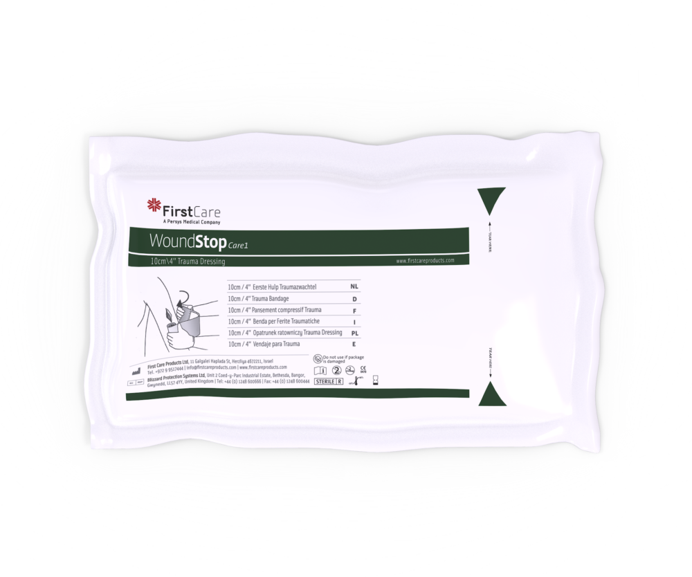 Persys Medical WoundStop Care 1 Bandage - no Pressure bar (4") (10cm x 18cm non-adherent pad) (Case of 150)