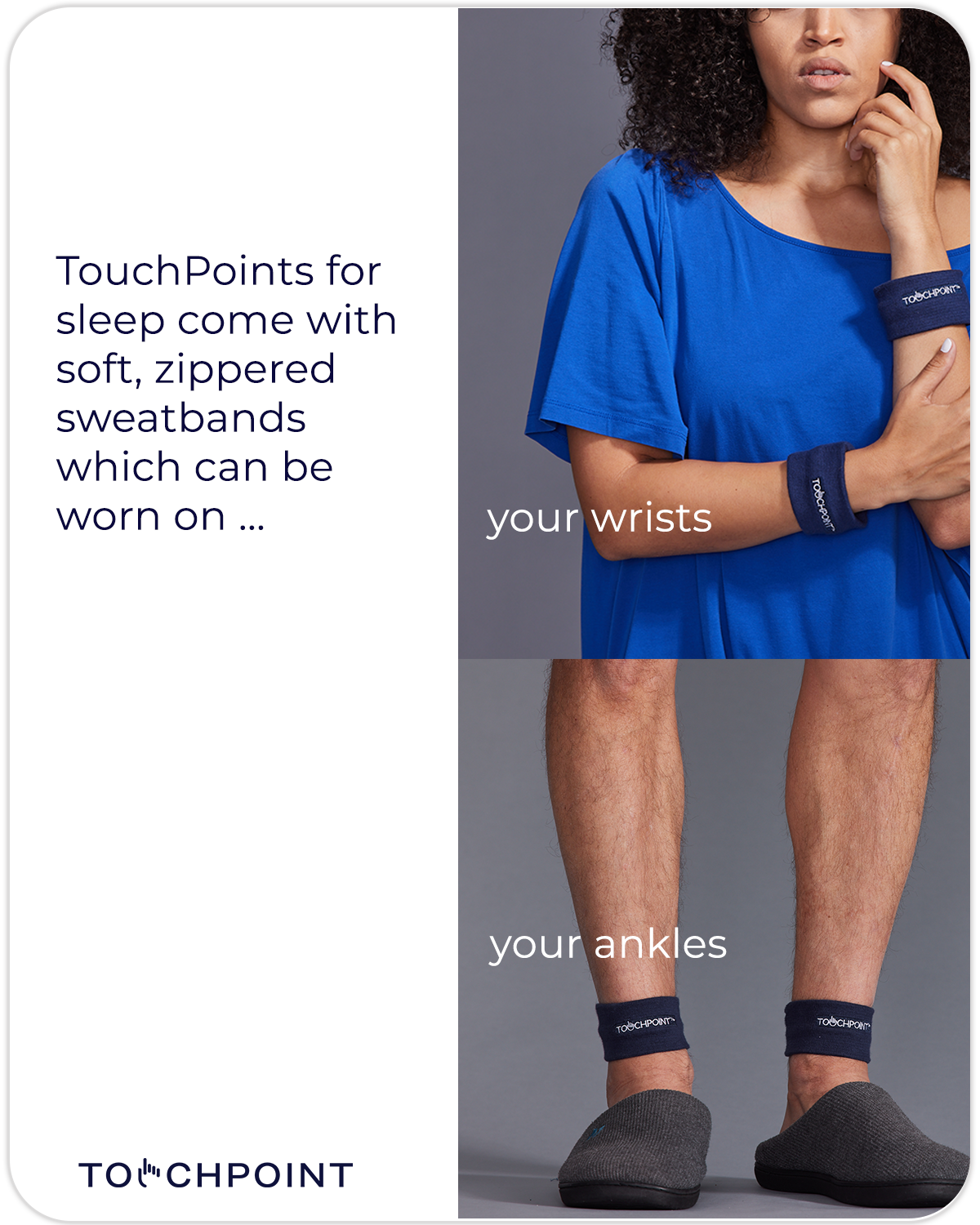 Ways to wear TouchPoints zippered sweatbands
