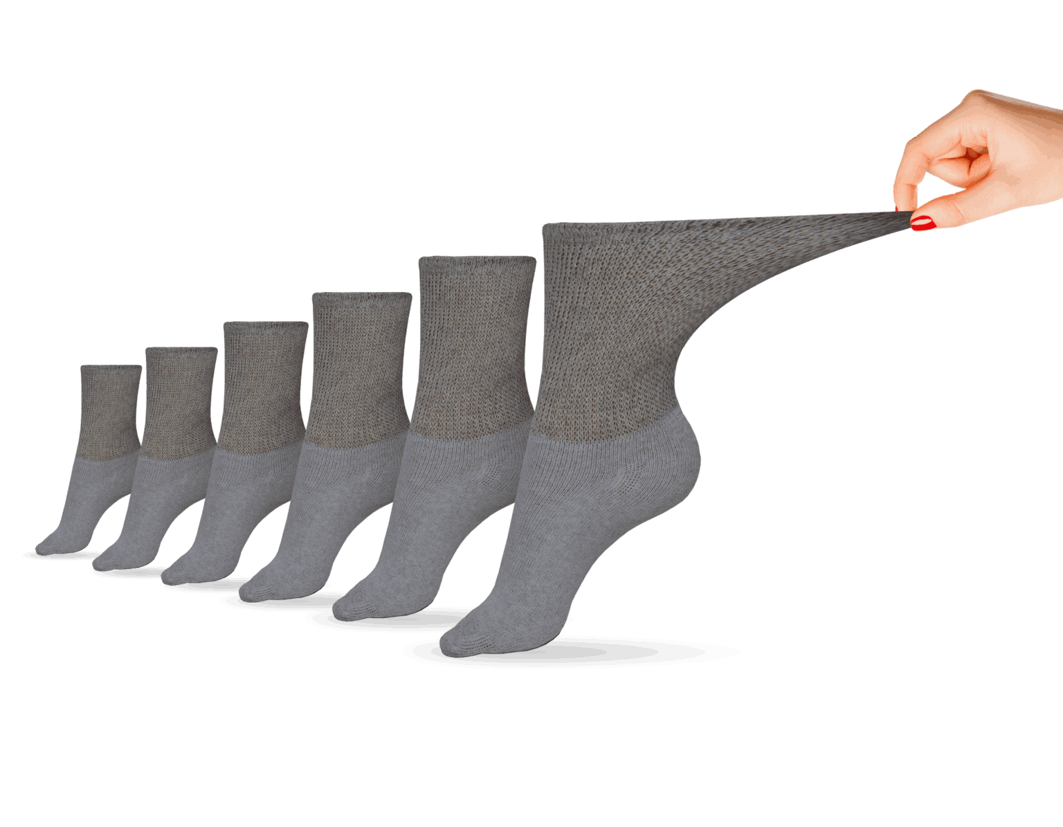 Women's Cotton Diabetic Crew Socks (6 Pair) by DIABETIC SOCK CLUB