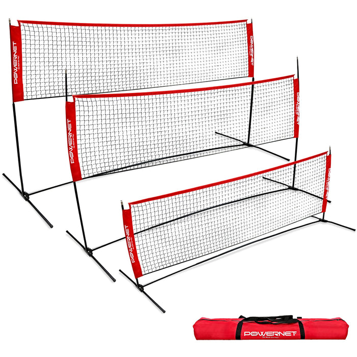 PowerNet Portable 10x3 Ft Net for Tennis Badminton Volleyball Pickellball (1050) by Jupiter Gear