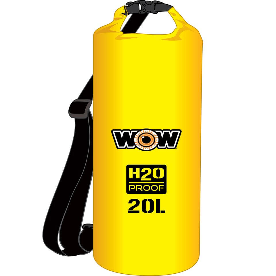 WOW Sports H2O Proof 20L Drybag Yellow (18-5080Y) by Jupiter Gear