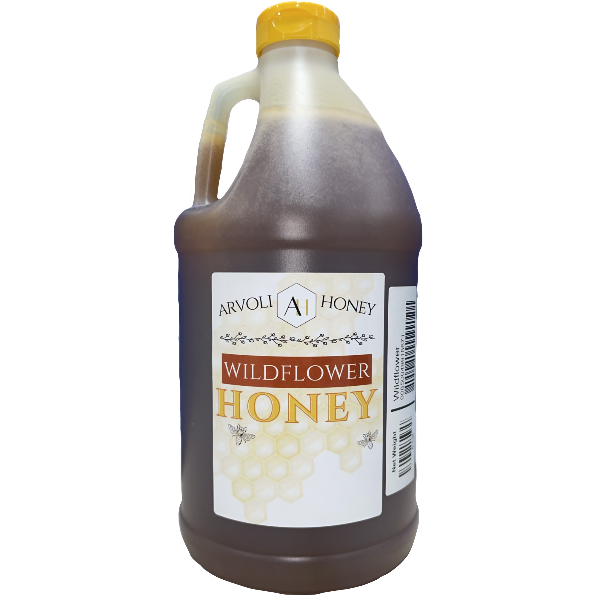 Arvoli Raw & Unfiltered Wildflower Honey - HALF GALLON of HONEY - 6 lb Jug by Farm2Me