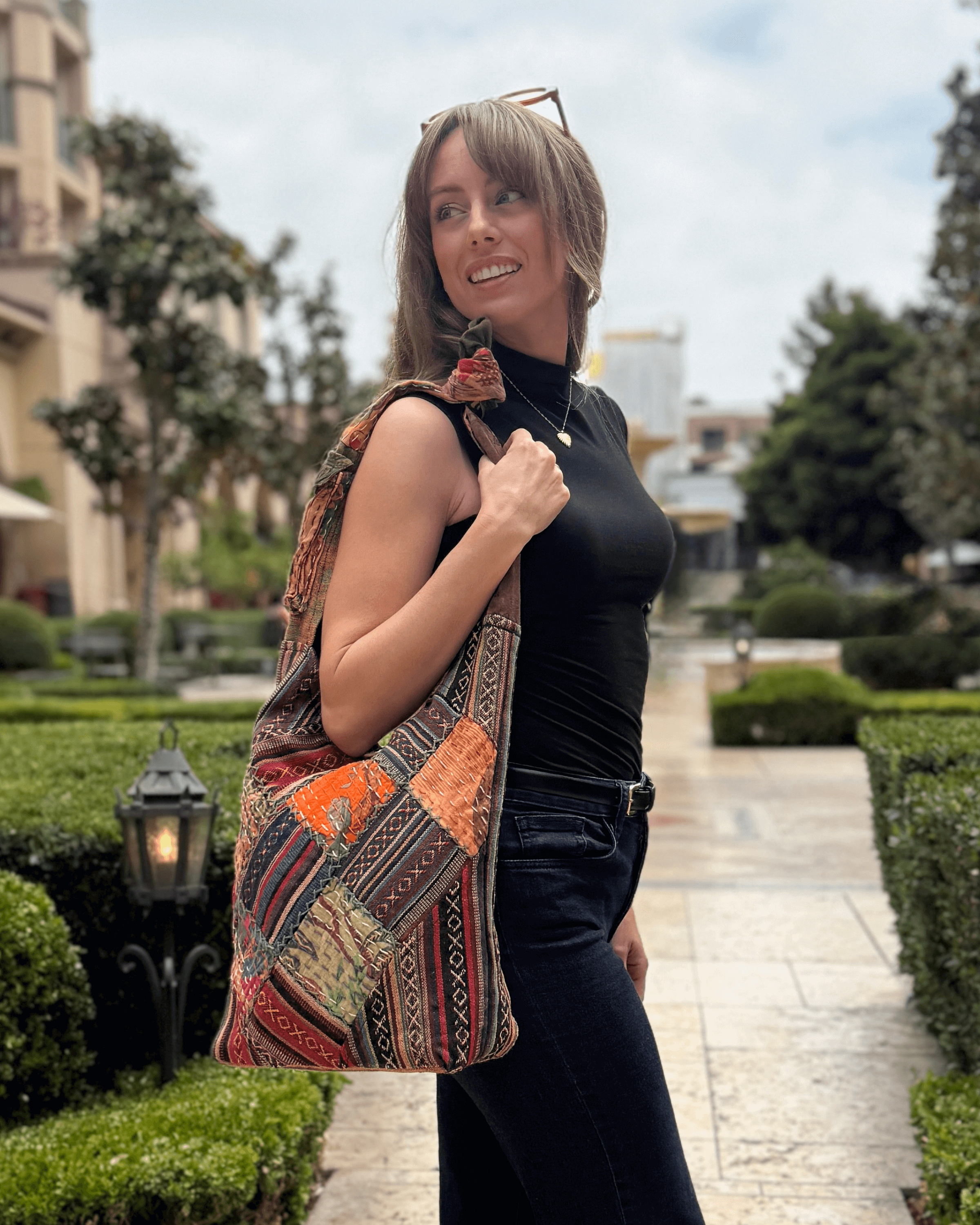 Kathmandu Collection Quilted Patchwork Hobo Bag by Jupiter Gear