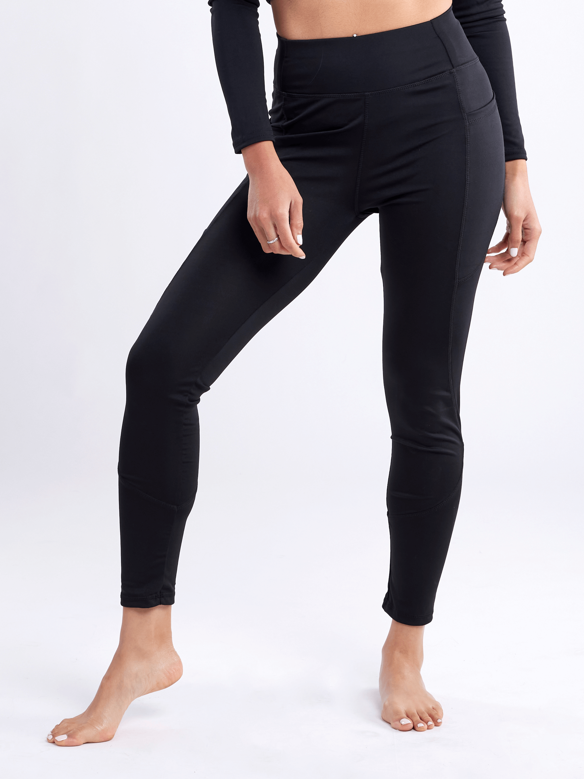 JupiterGear High-Waisted Classic Gym Leggings with Side Pockets by Jupiter Gear