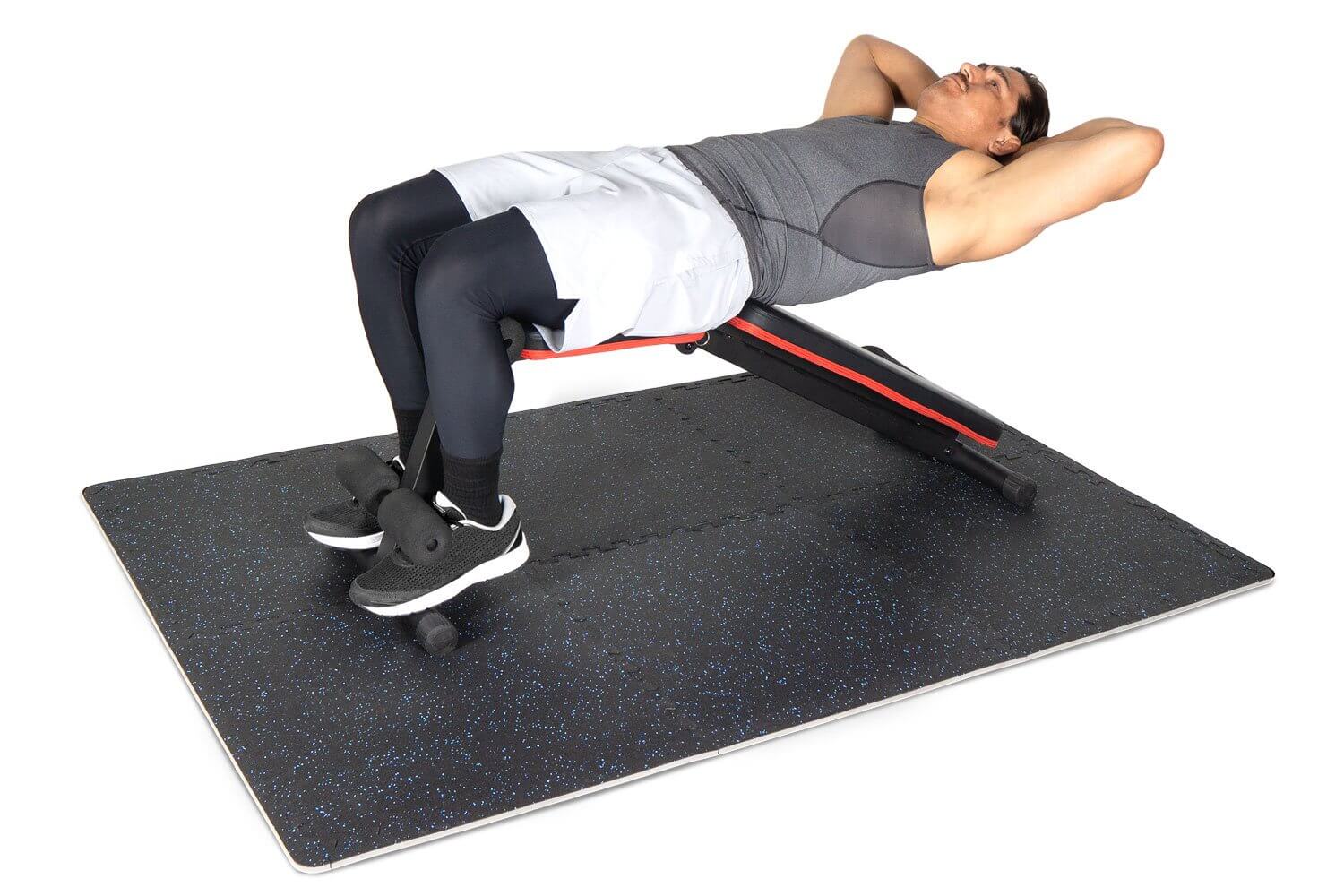 Rubber Top Exercise Puzzle Mat 0.75in 24sqft by Jupiter Gear