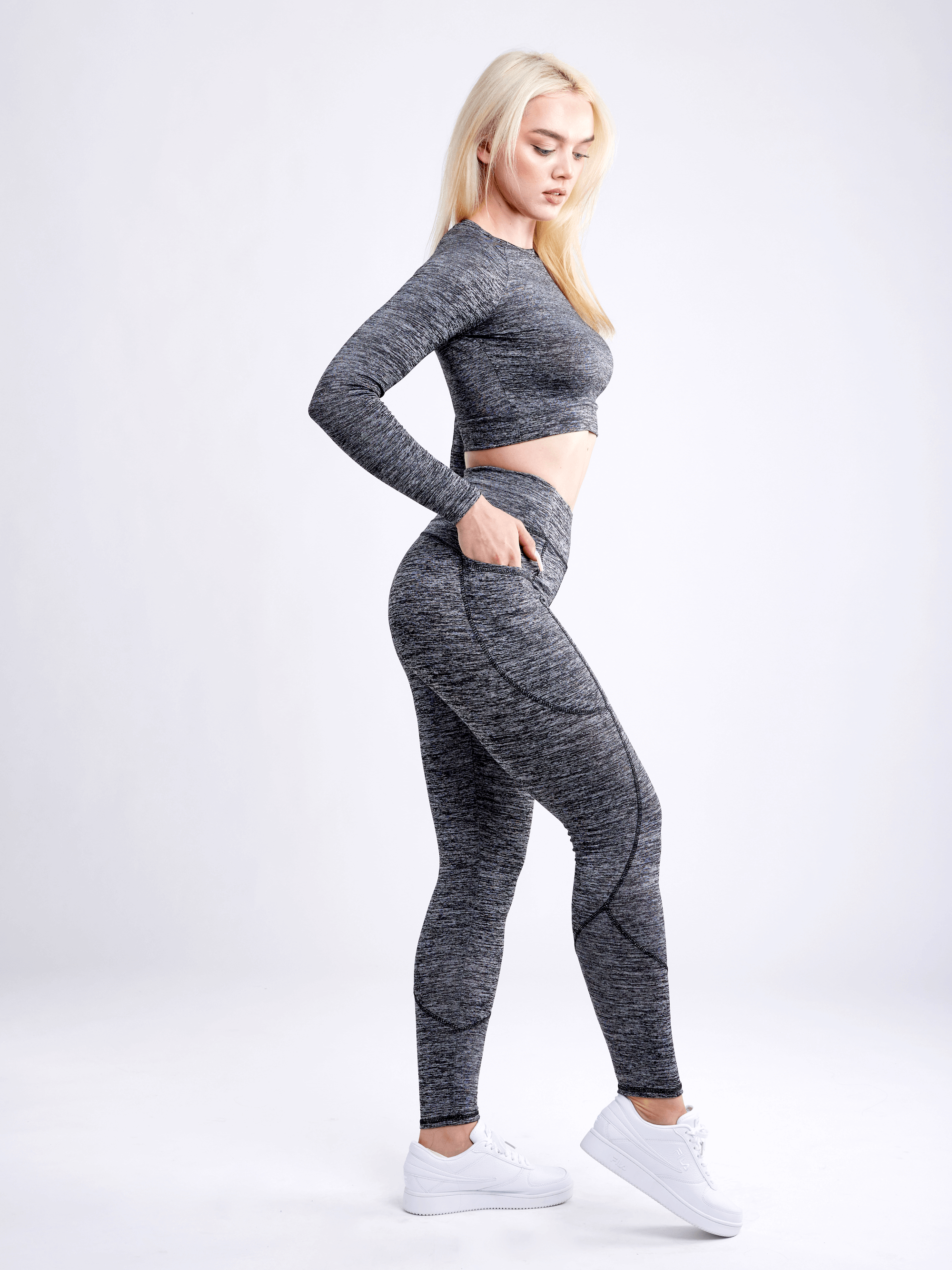 JupiterGear High-Waisted Classic Gym Leggings with Side Pockets by Jupiter Gear