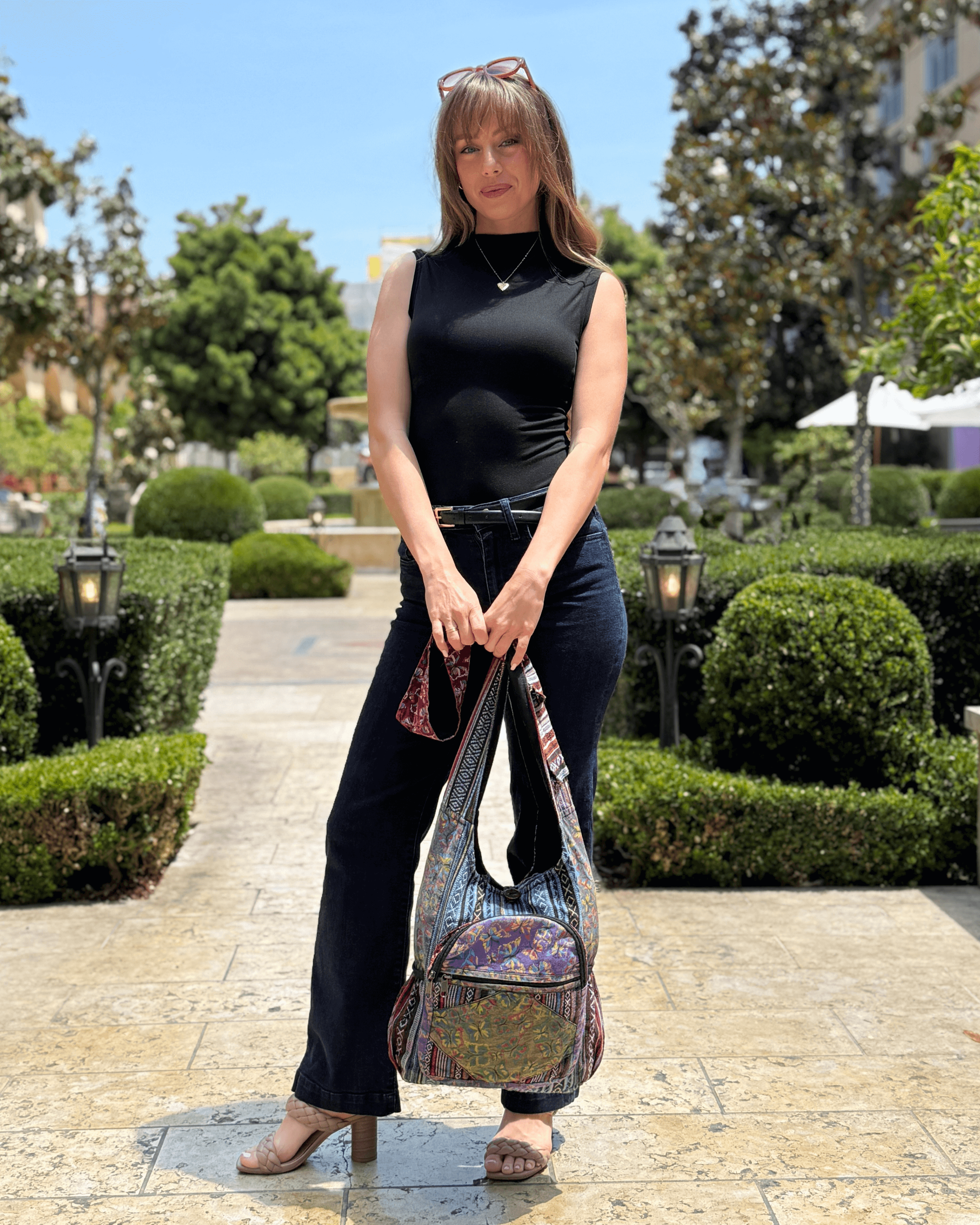 Kathmandu Collection Butterfly Design Hobo Bag by Jupiter Gear